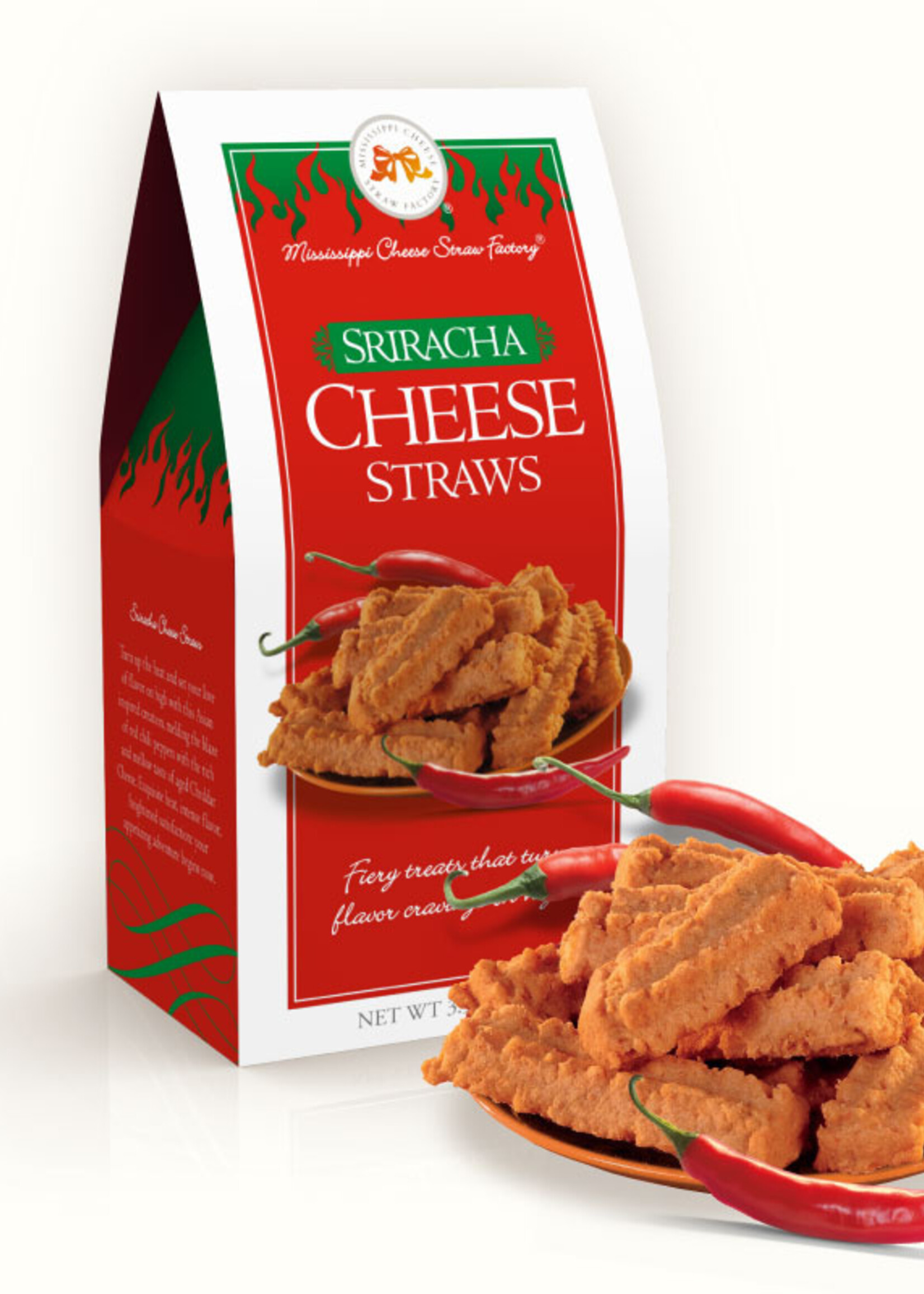 Sriracha Cheese Straws 3.5oz.