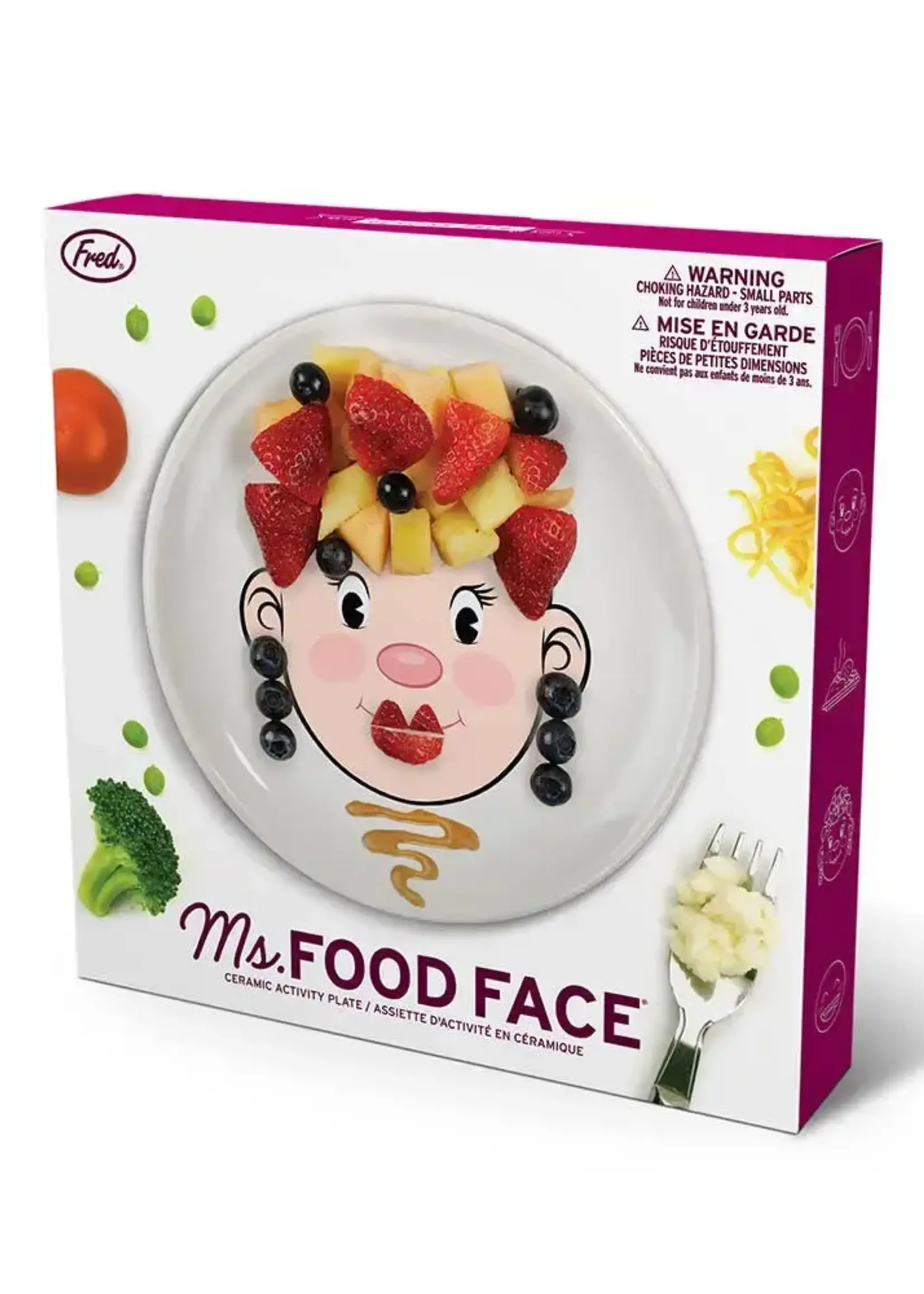 Ms Food Face Dinner Plate