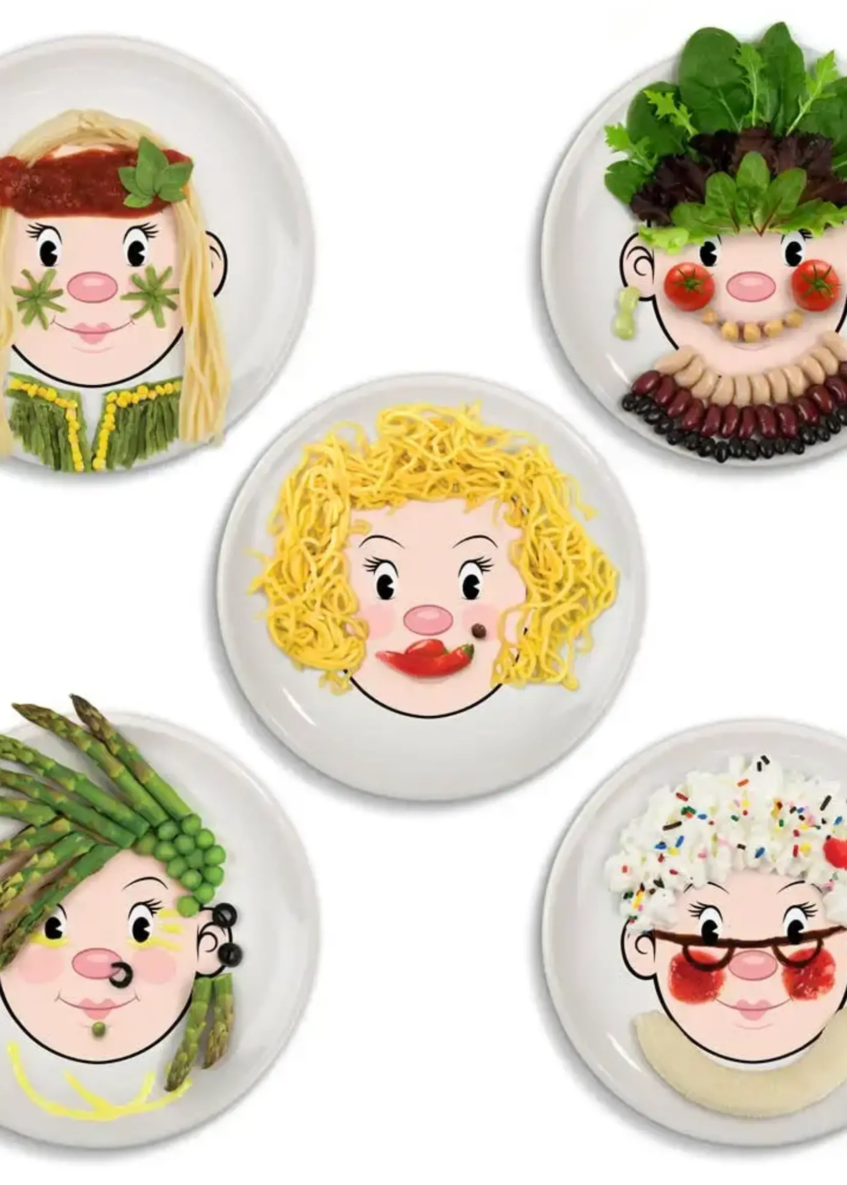 Ms Food Face Dinner Plate