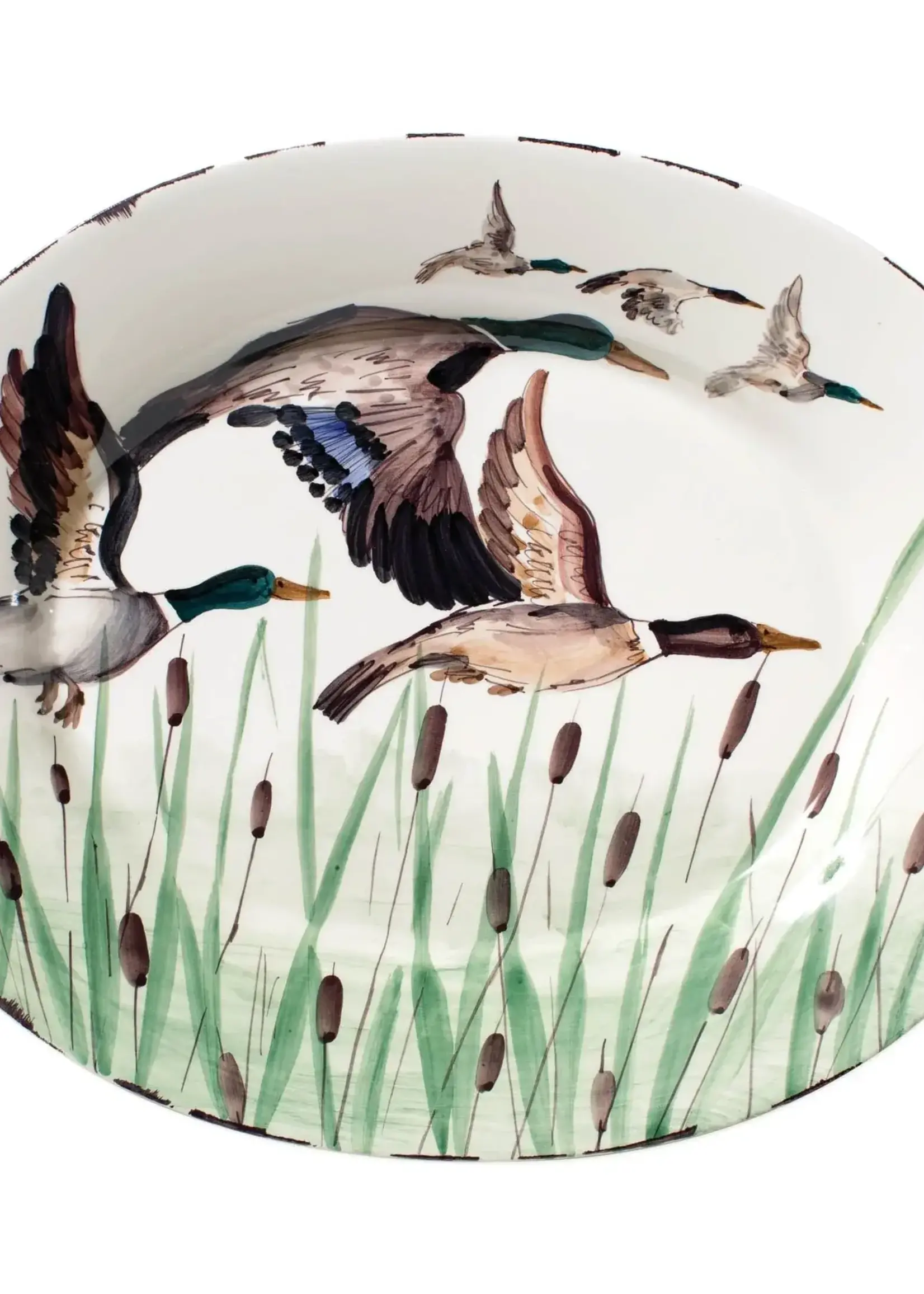 Vietri Wildlife Mallard Large Oval Platter Retired 2024