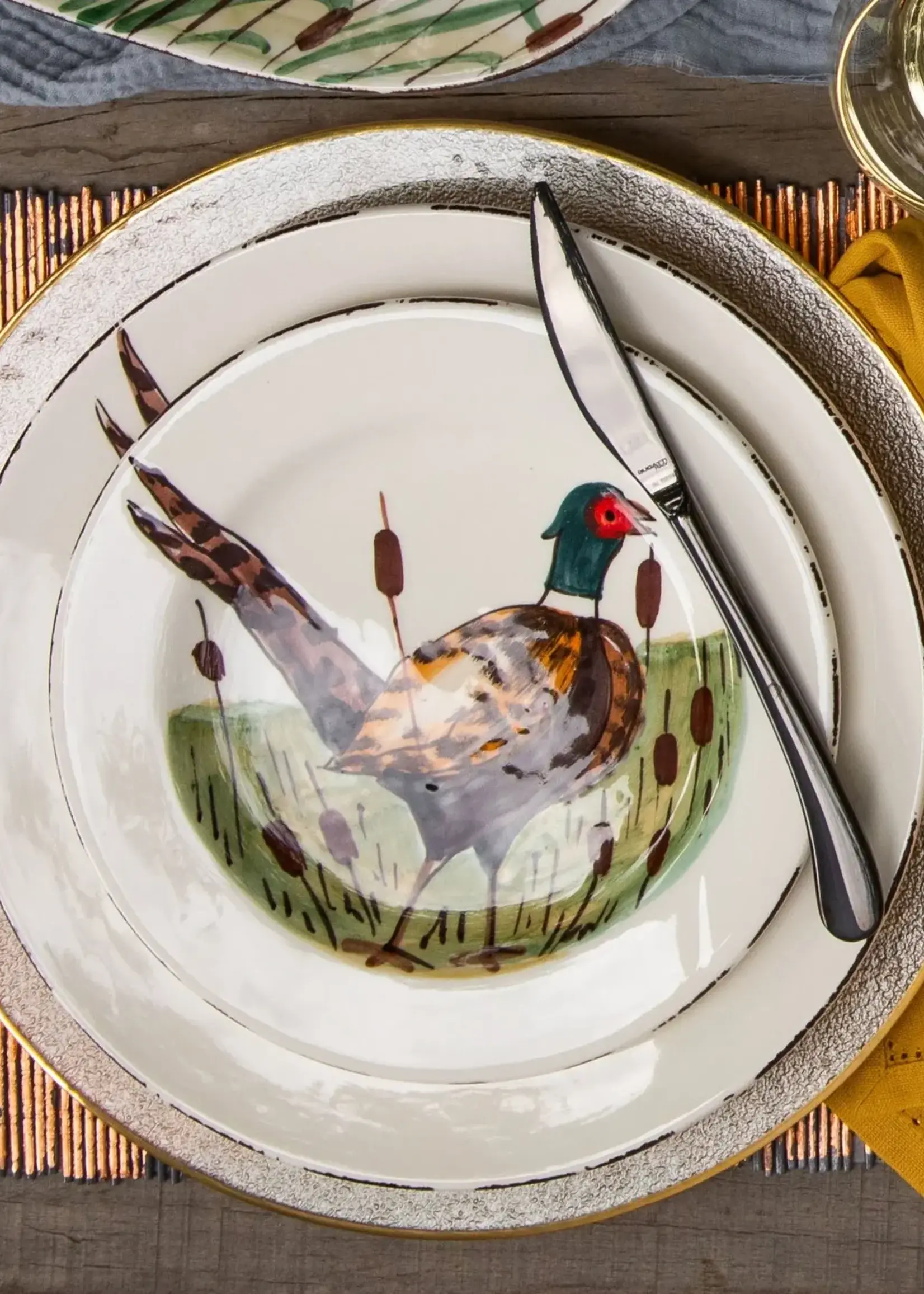 Vietri Wildlife Pheasant Salad Plate