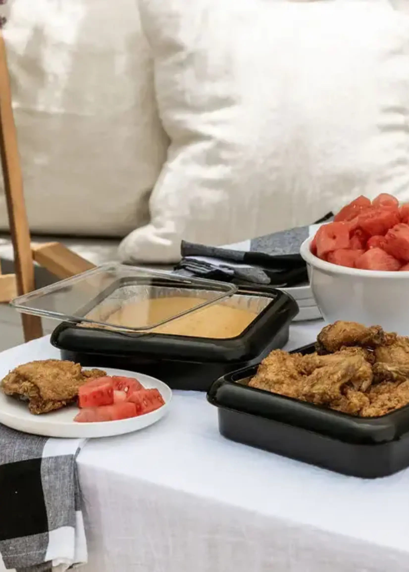 Square Charcoal 8x8 Foil Pan Holder