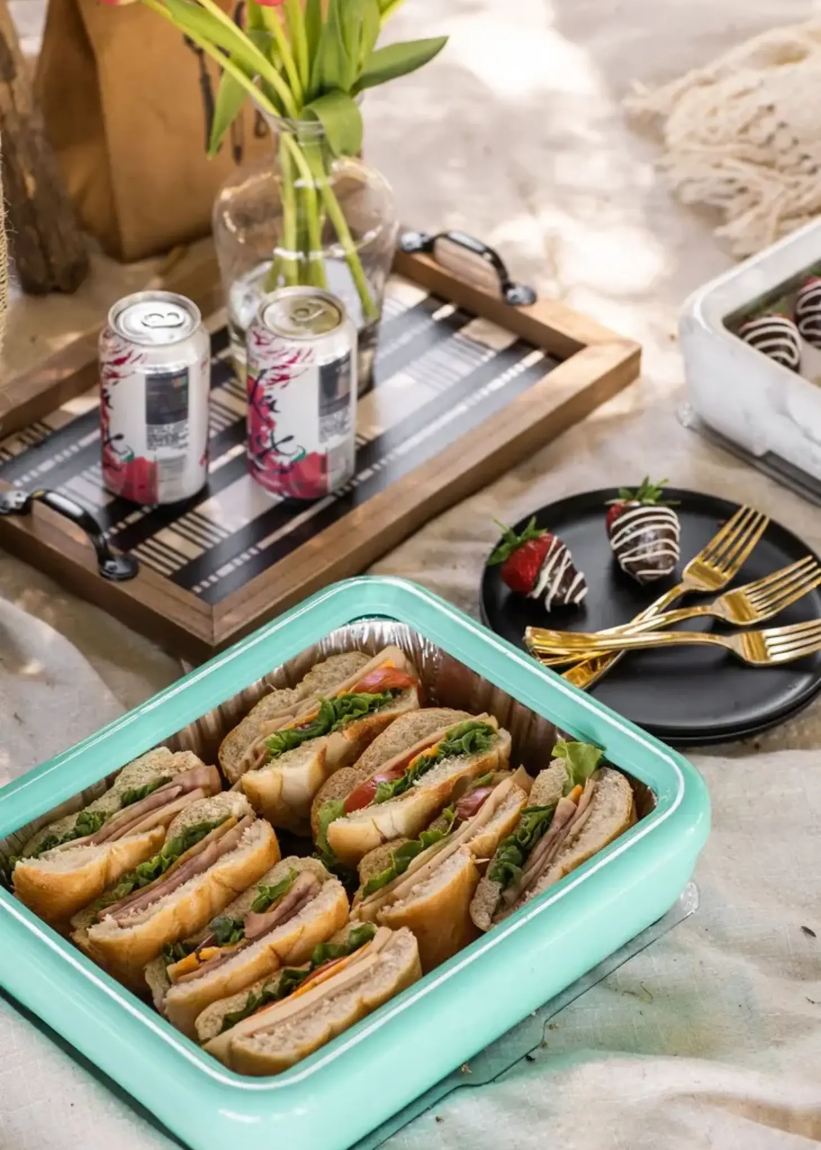 Classic Set - Pan Frame w/ Lid & Serving Spoon - Aqua
