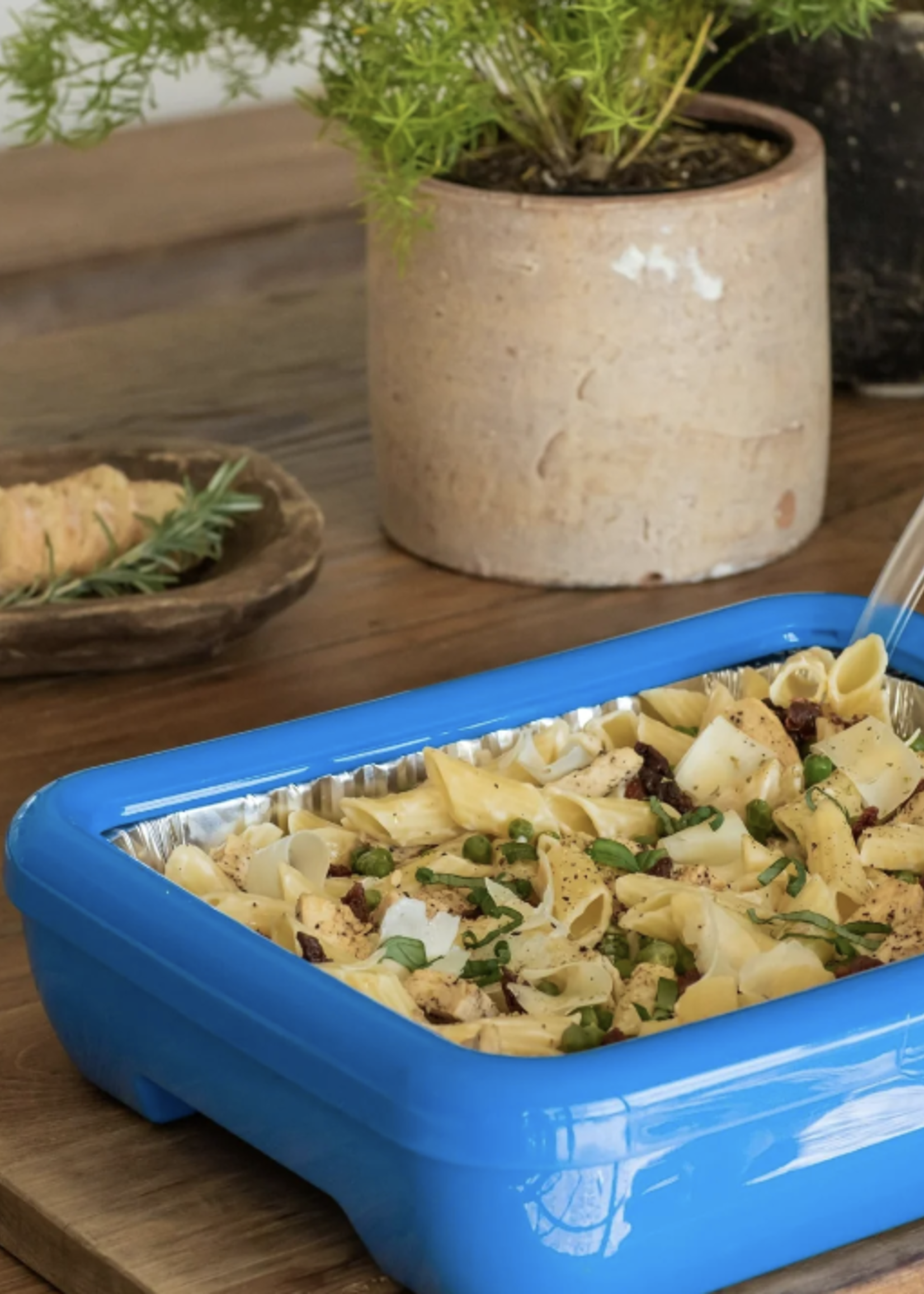 Square Set - 8x8 Pan Frame w/ Lid & Serving Spoon - Denim Blue