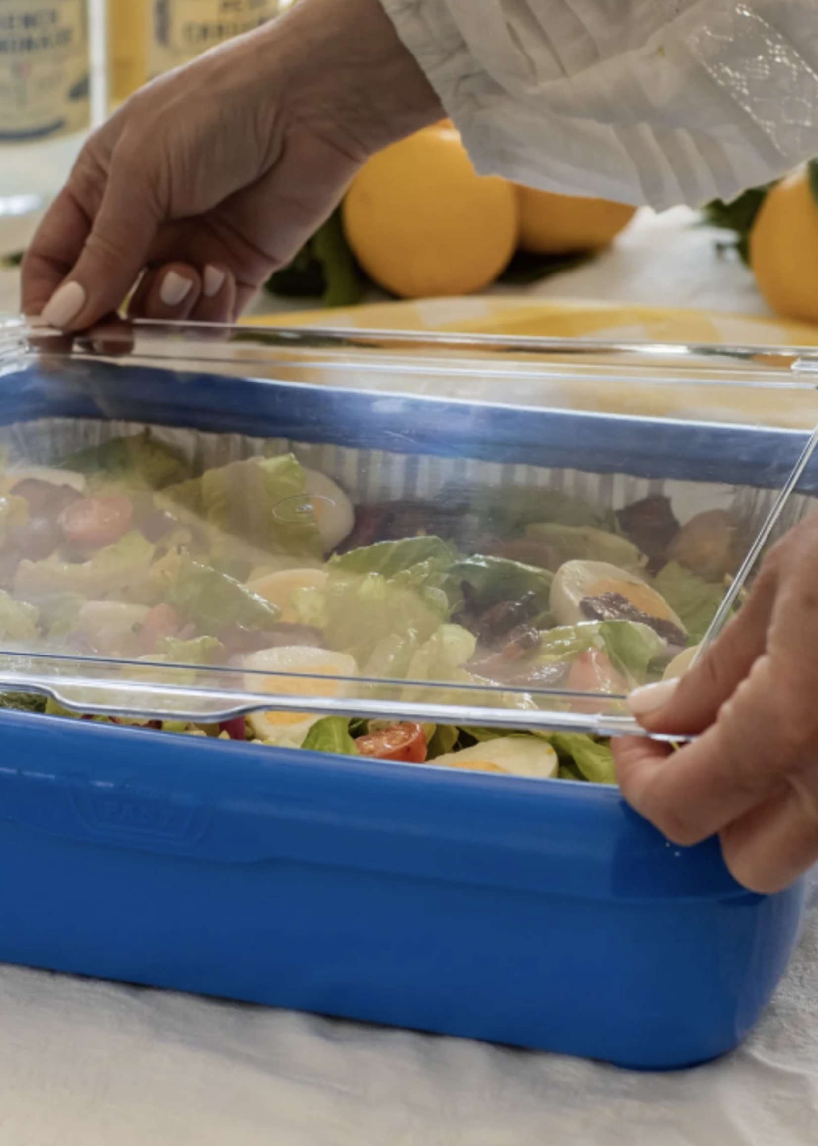 Square Set - 8x8 Pan Frame w/ Lid & Serving Spoon - Denim Blue