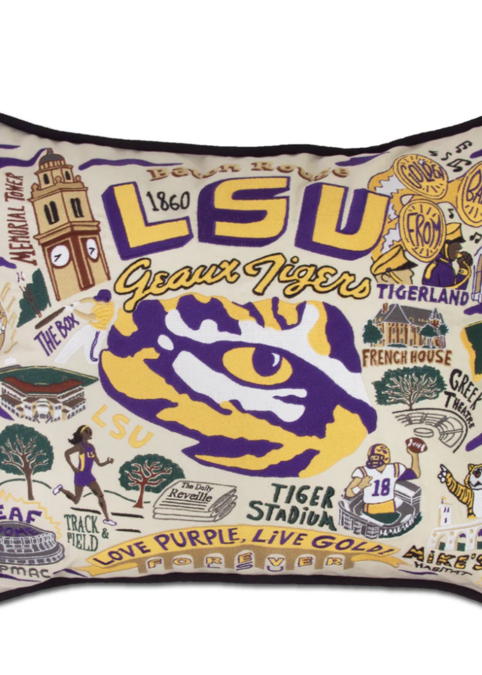 Cat Studio Louisiana State University Pillow 16x20