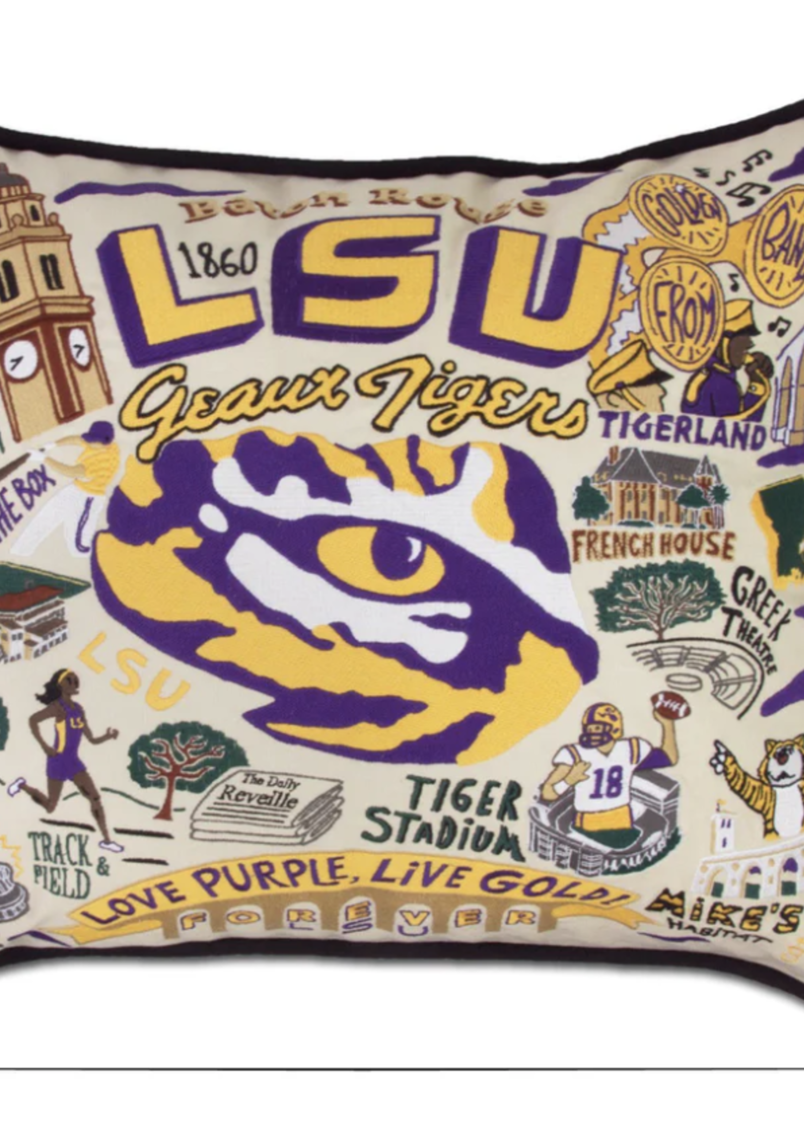 Cat Studio Louisiana State University Pillow 16x20