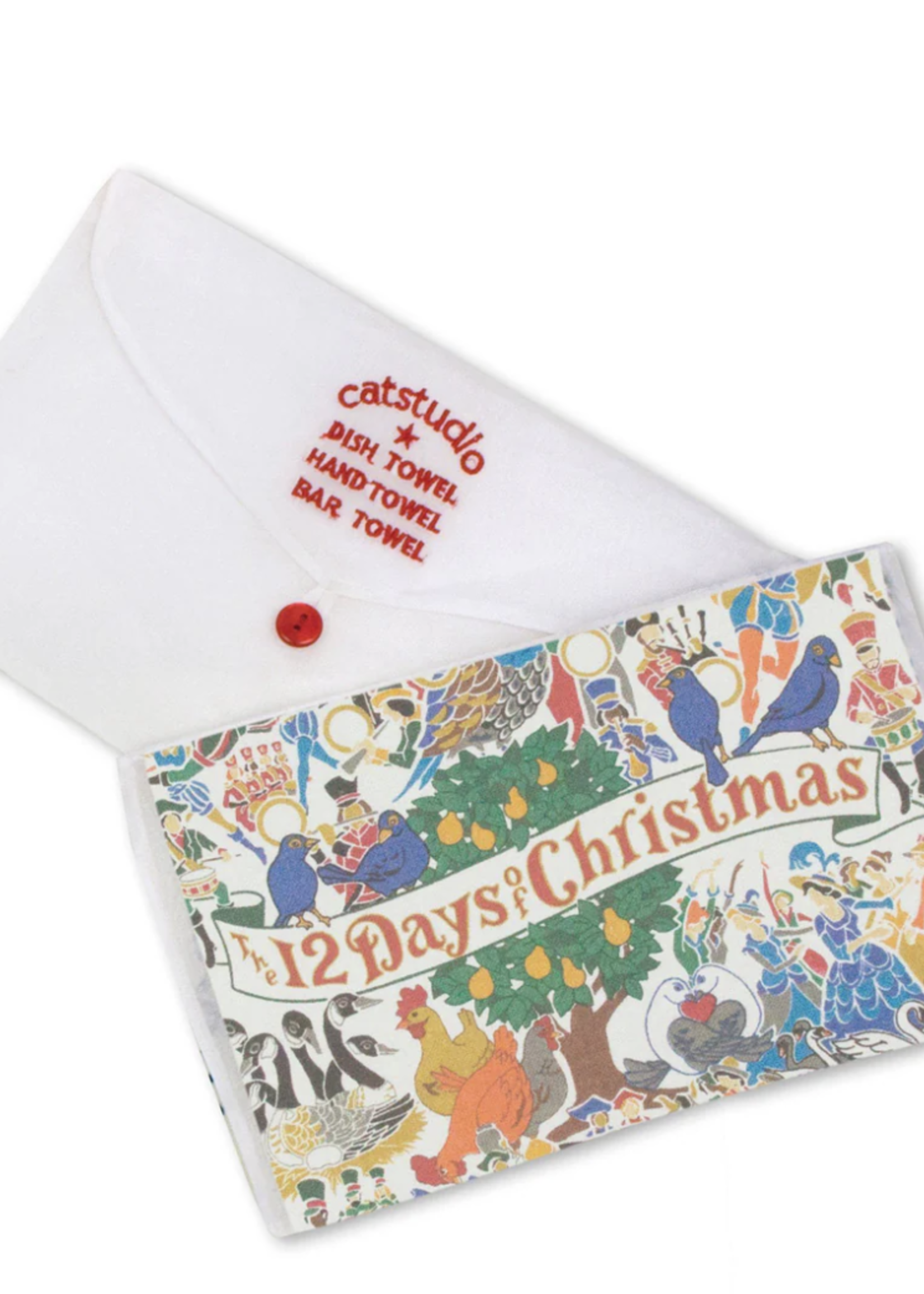 Cat Studio 12 Days of Christmas Dish Towel