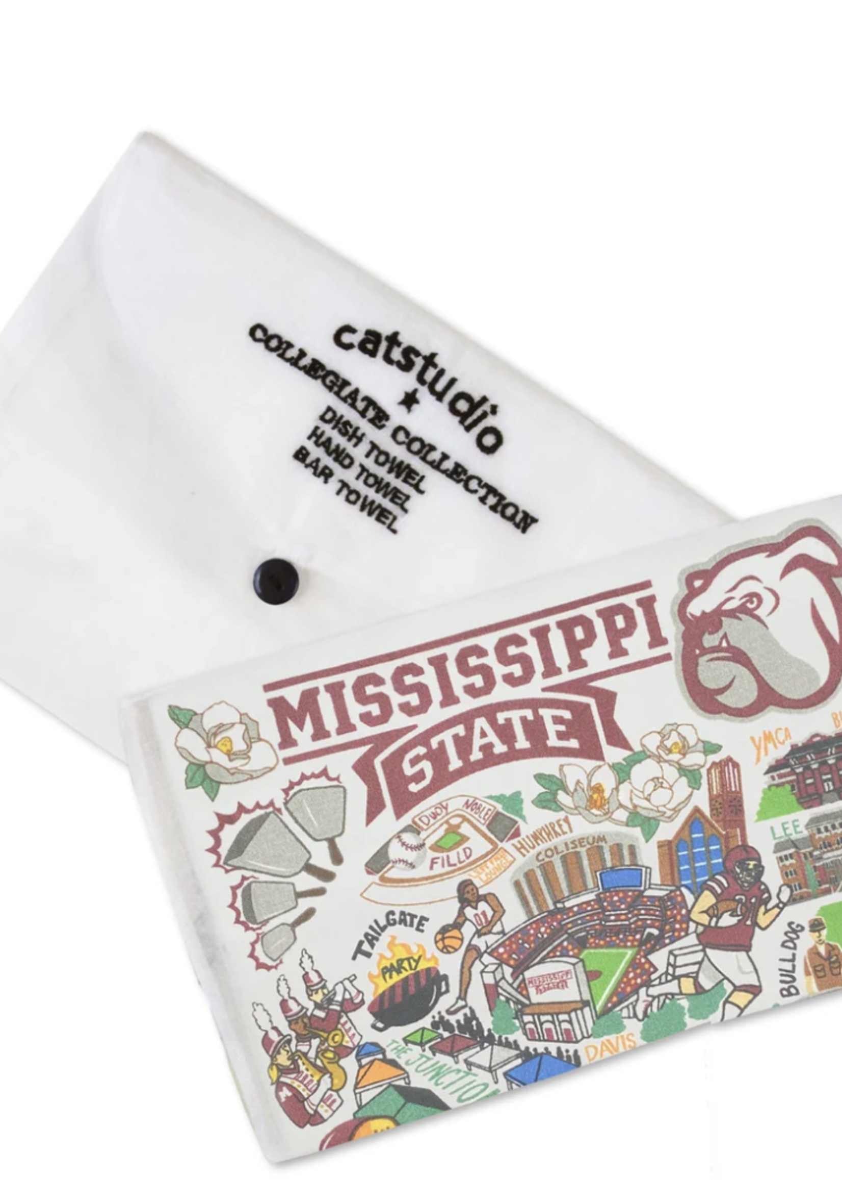 Cat Studio Mississippi State University Dish Towel