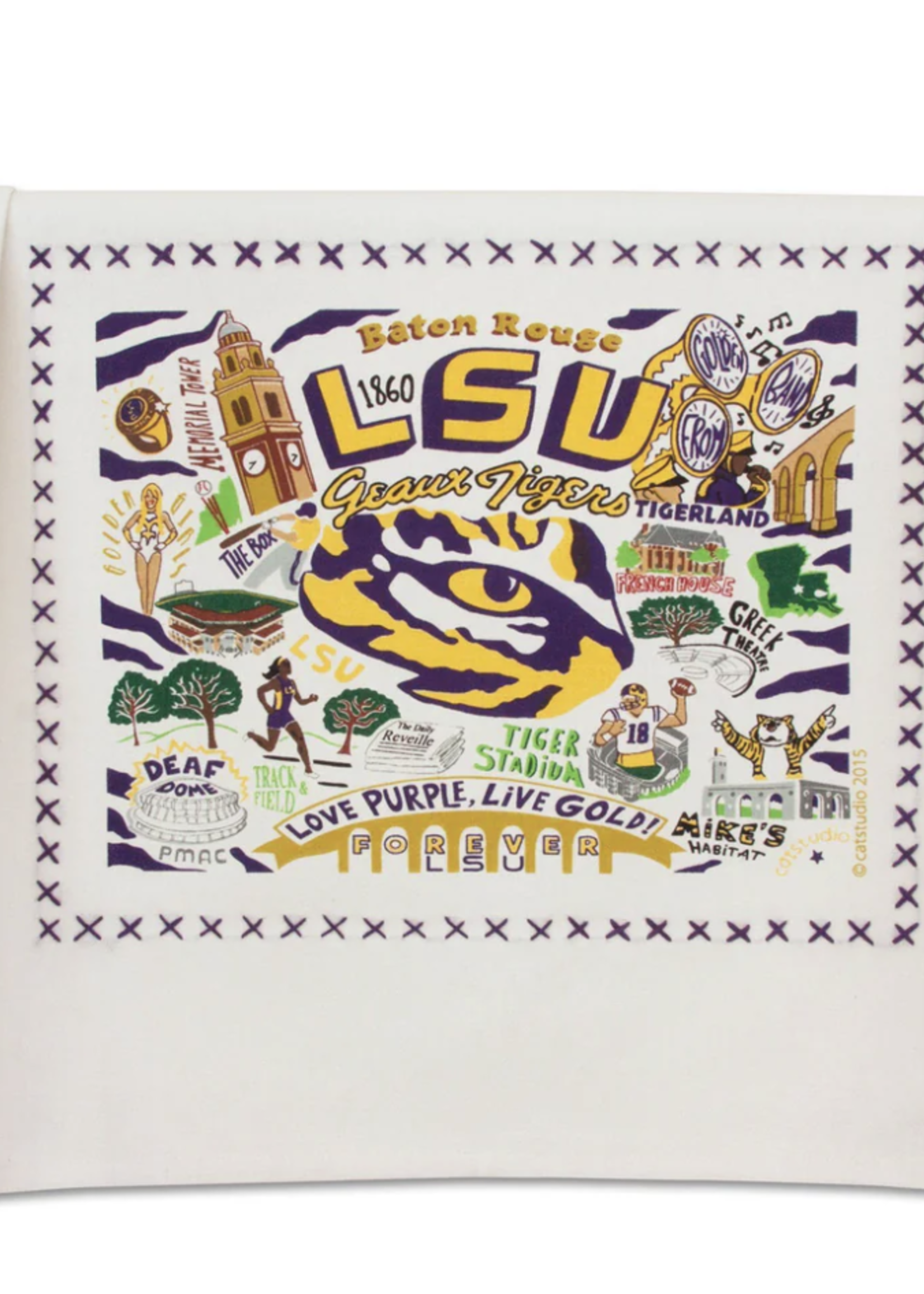 Cat Studio Louisiana State University Dish Towel