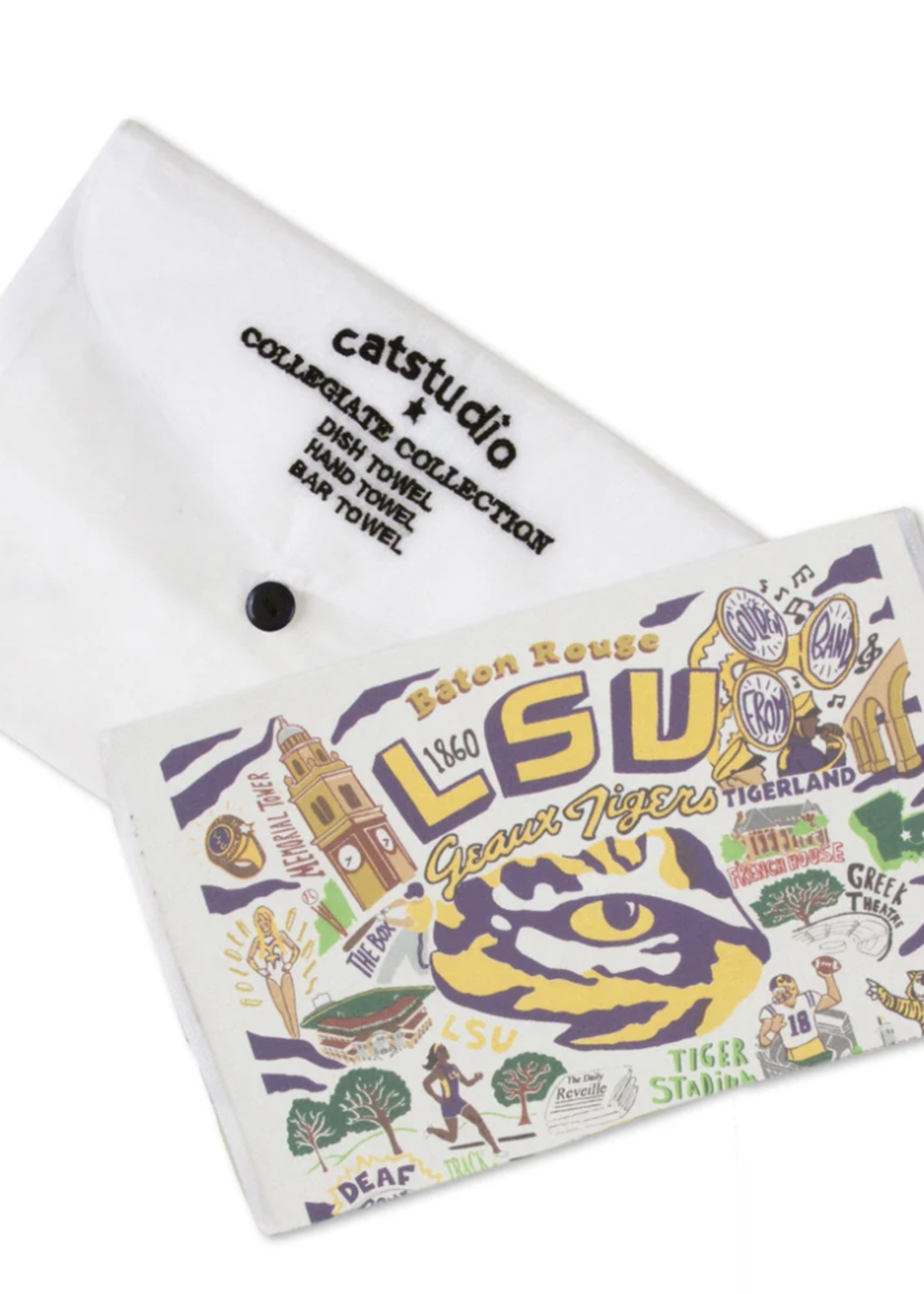 Cat Studio Louisiana State University Dish Towel