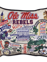 Cat Studio University of Mississippi (Ole Miss) Collegiate Embroidered Pillow