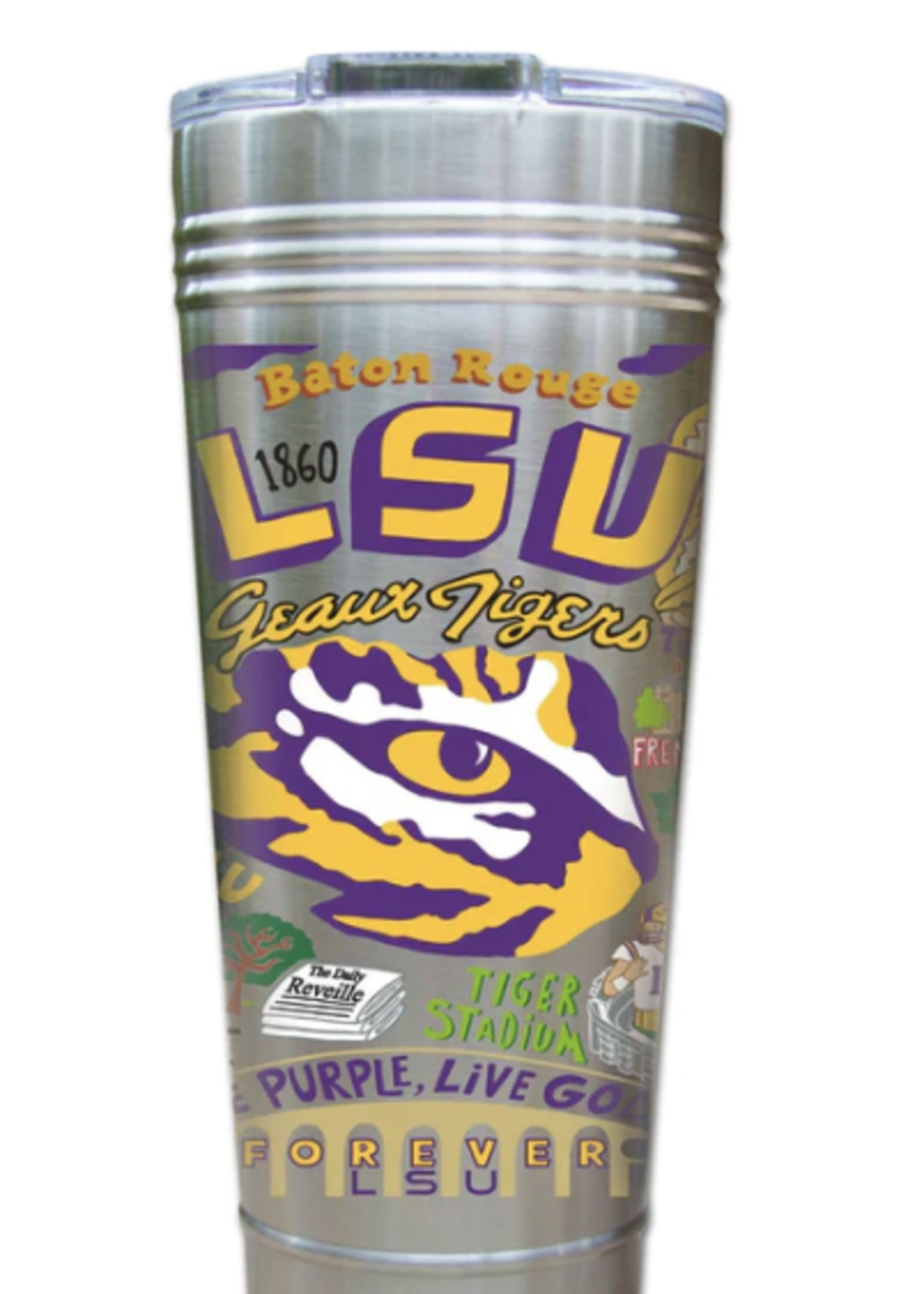 Cat Studio LSU 24oz Stainless Steel Tumbler