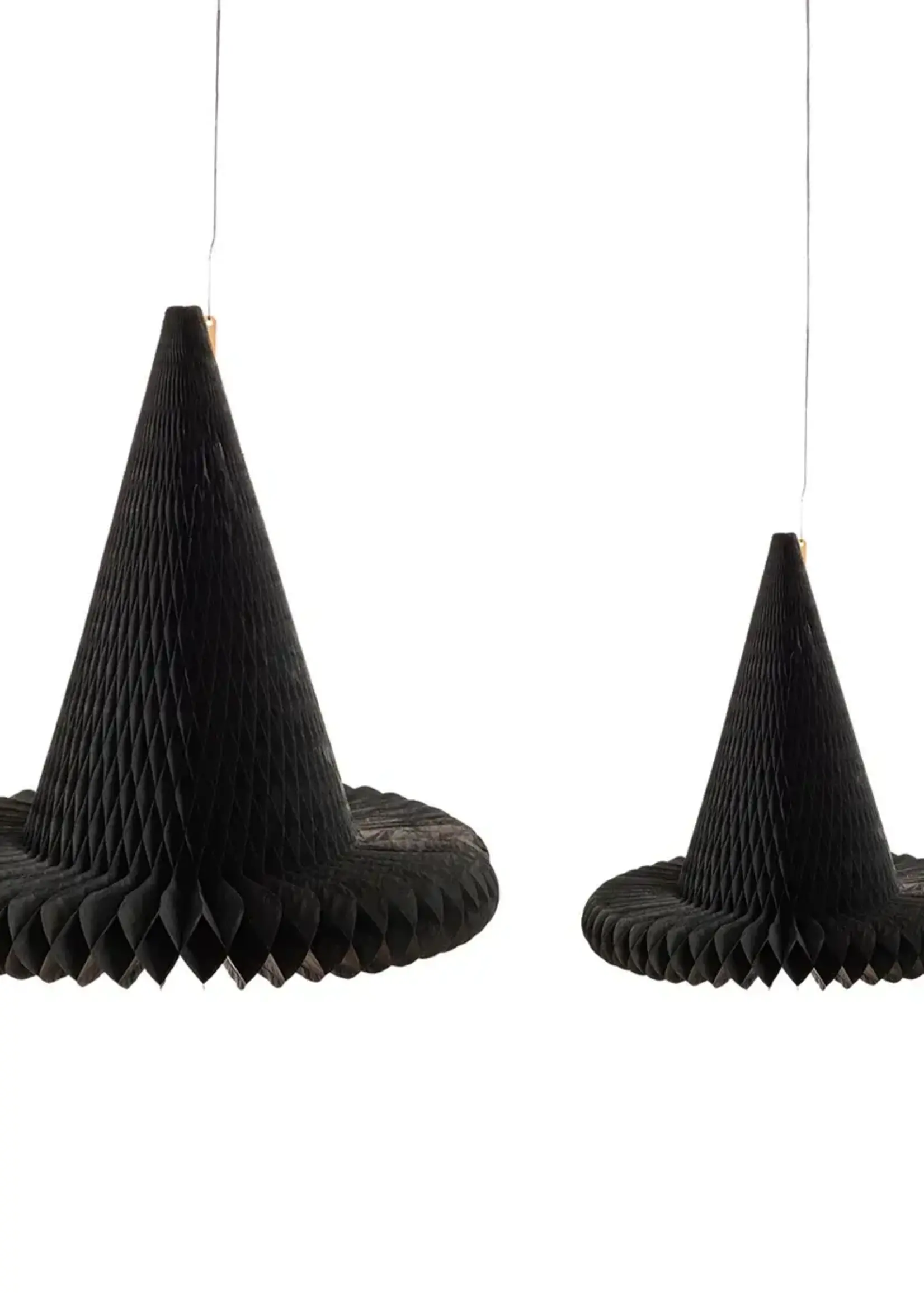 Hester & Cook Small and Medium Black Witch Hat Set of 2