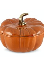 Staub Pumpkin Dutch Oven Cocotte - 3.5-Qt. Burnt Orange with Brass Knob Fall25