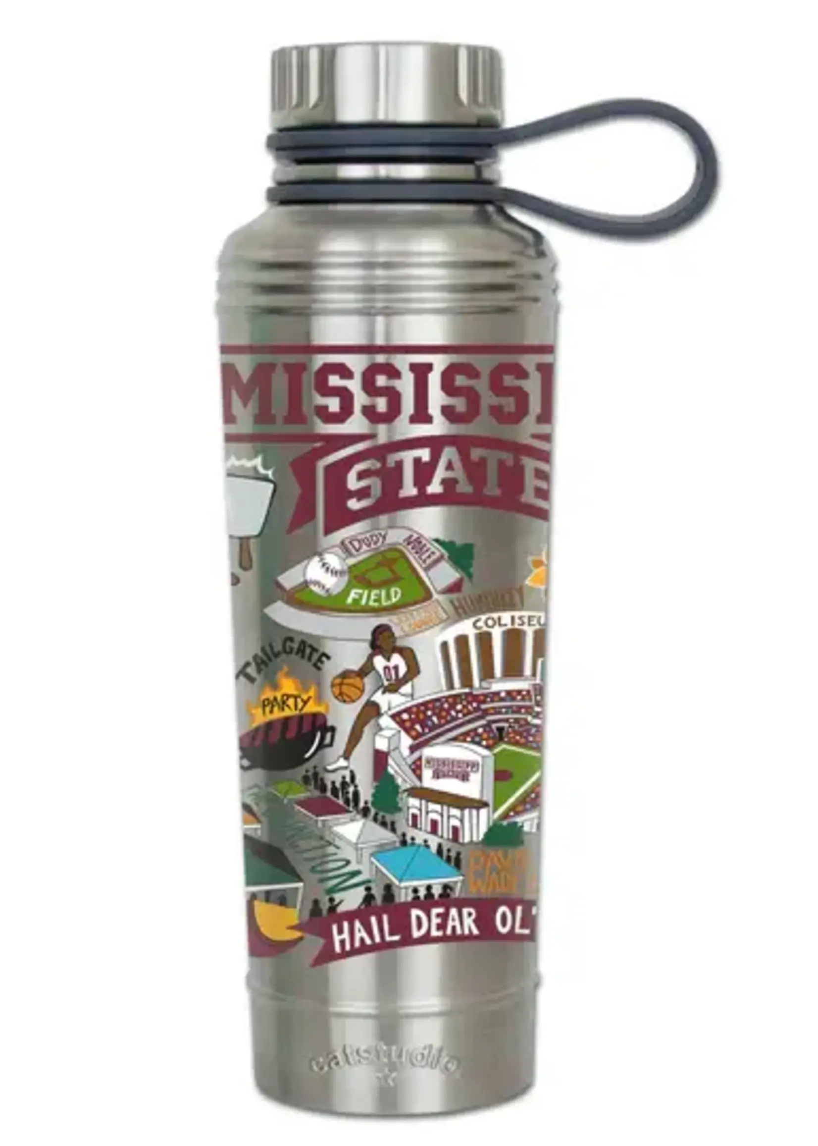 Cat Studio Mississippi State Stainless Steel Thermal Bottle