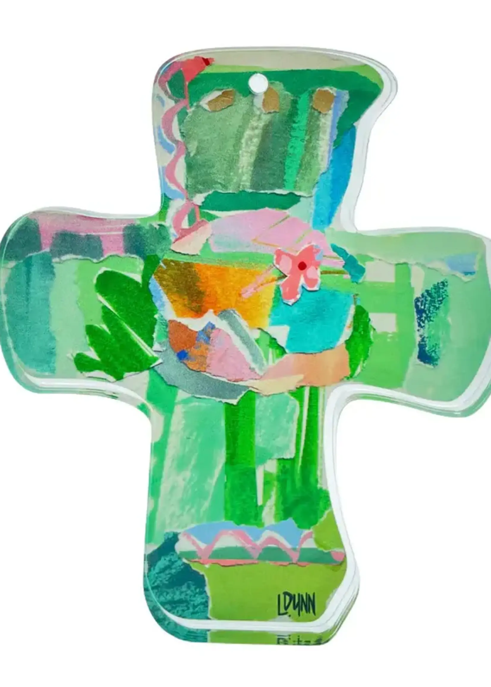 Lauren Dunn Acrylic Green Cross