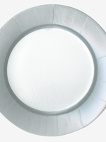 Caspari Dinner Plates : Silver Linen