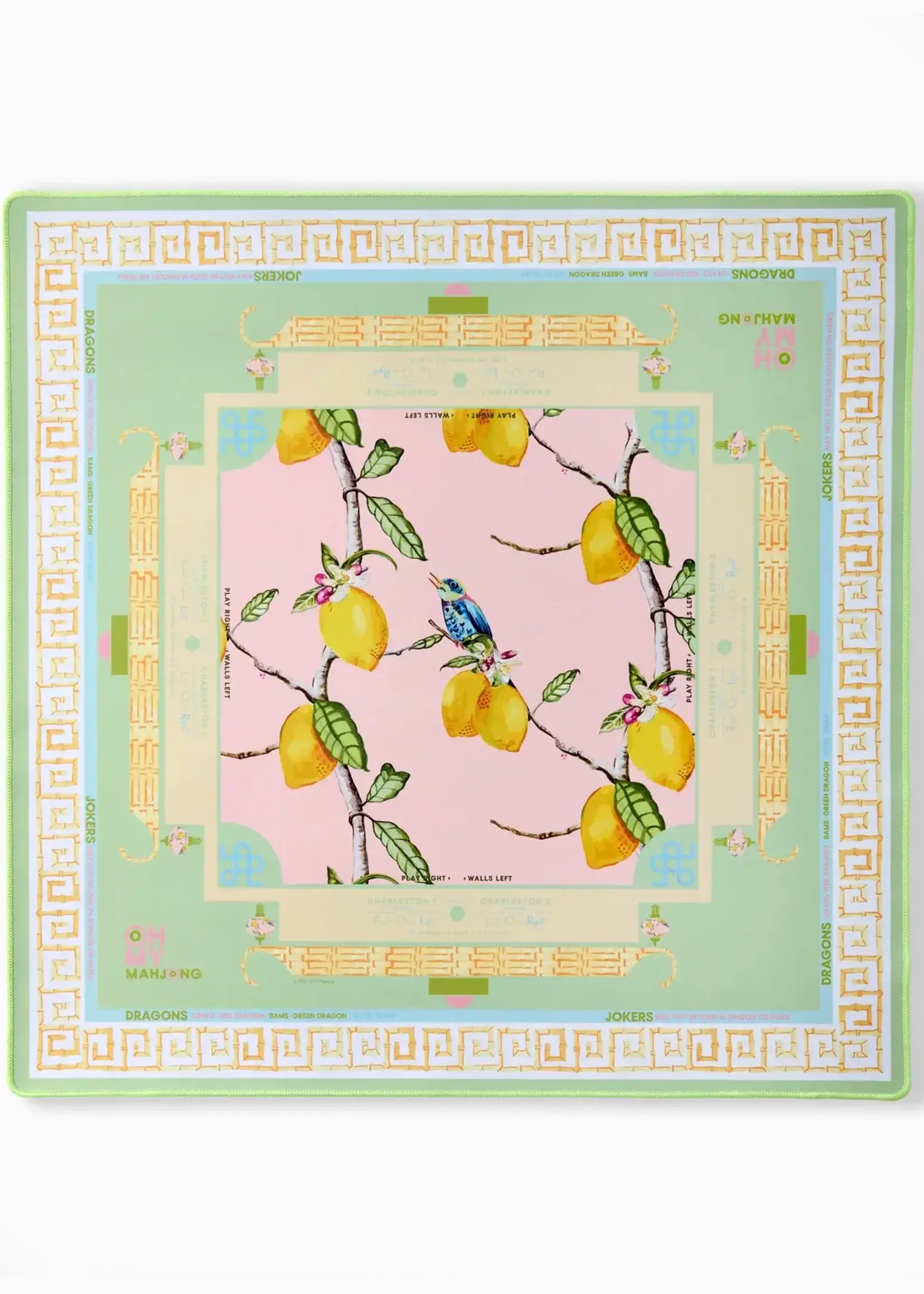 Oh My Mahjong Mat : Citrus Songbird