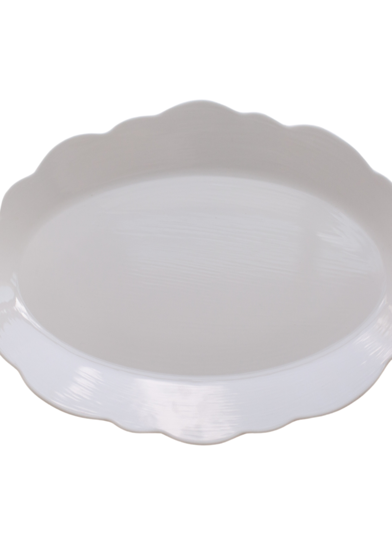 Relish Relish Scallop Serving Oval Cream
