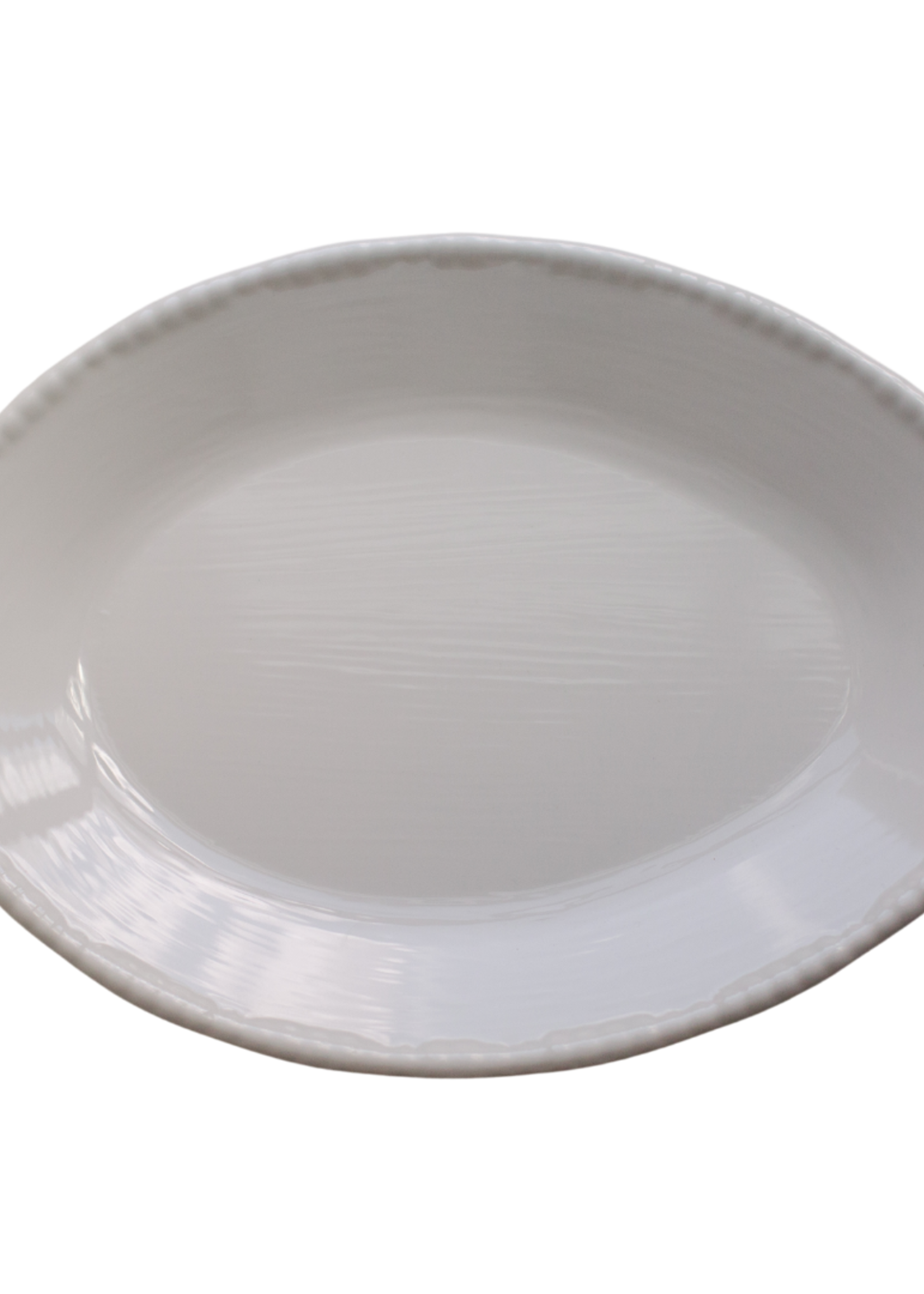 Relish Relish Beaded Serving Oval Cream