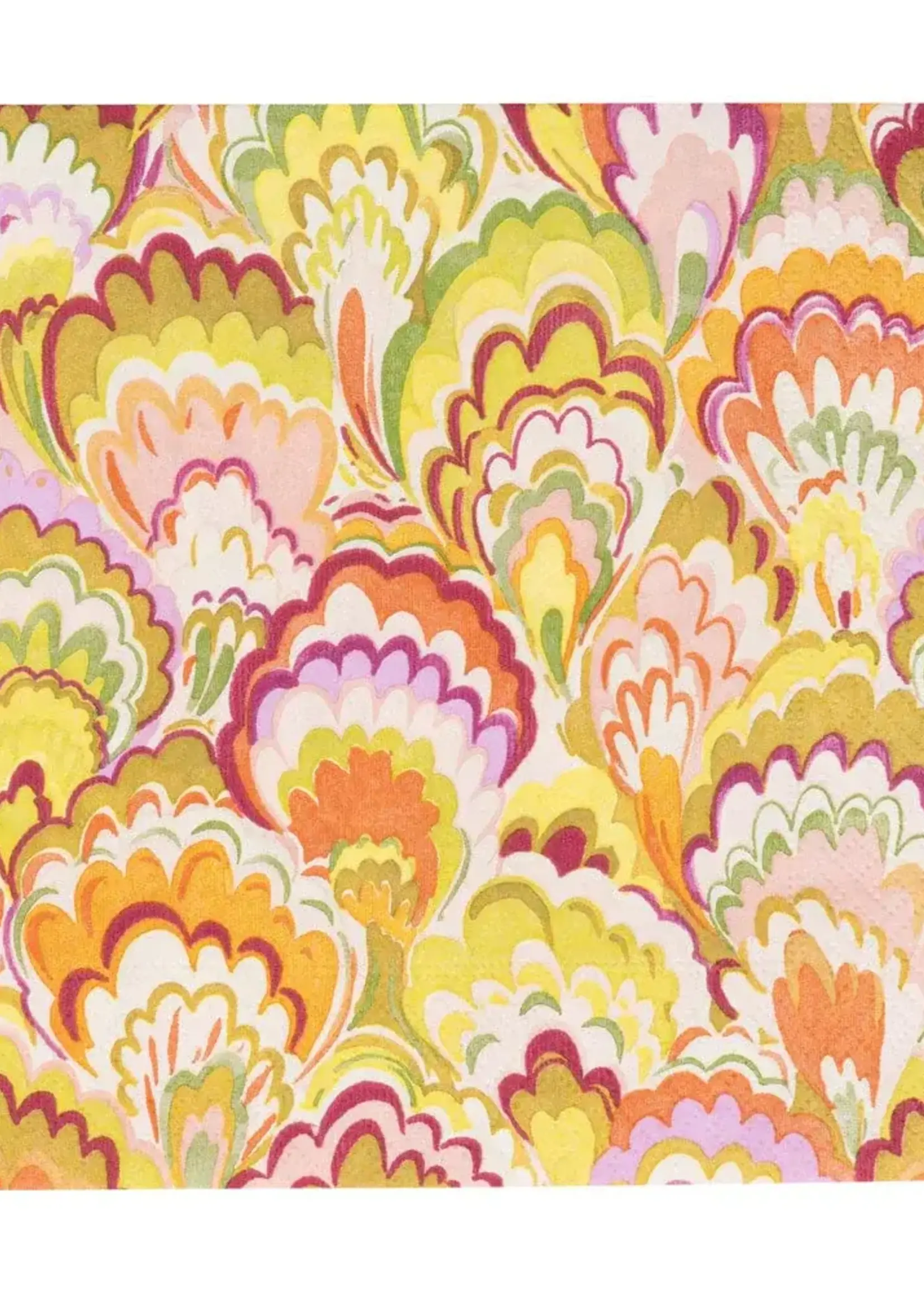 Caspari Luncheon Napkins : Marbled Ceramica Raspberry