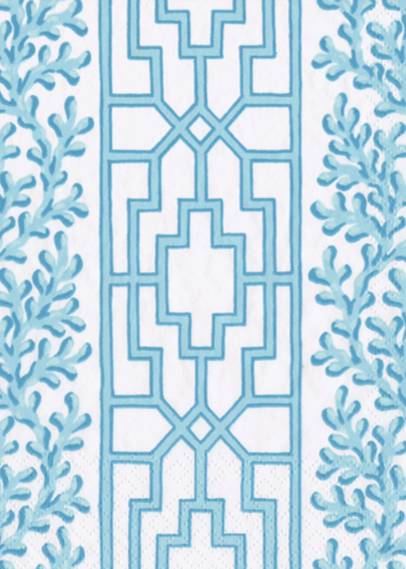 Caspari Guest Towels : Coral and Trellis Robin'S Egg