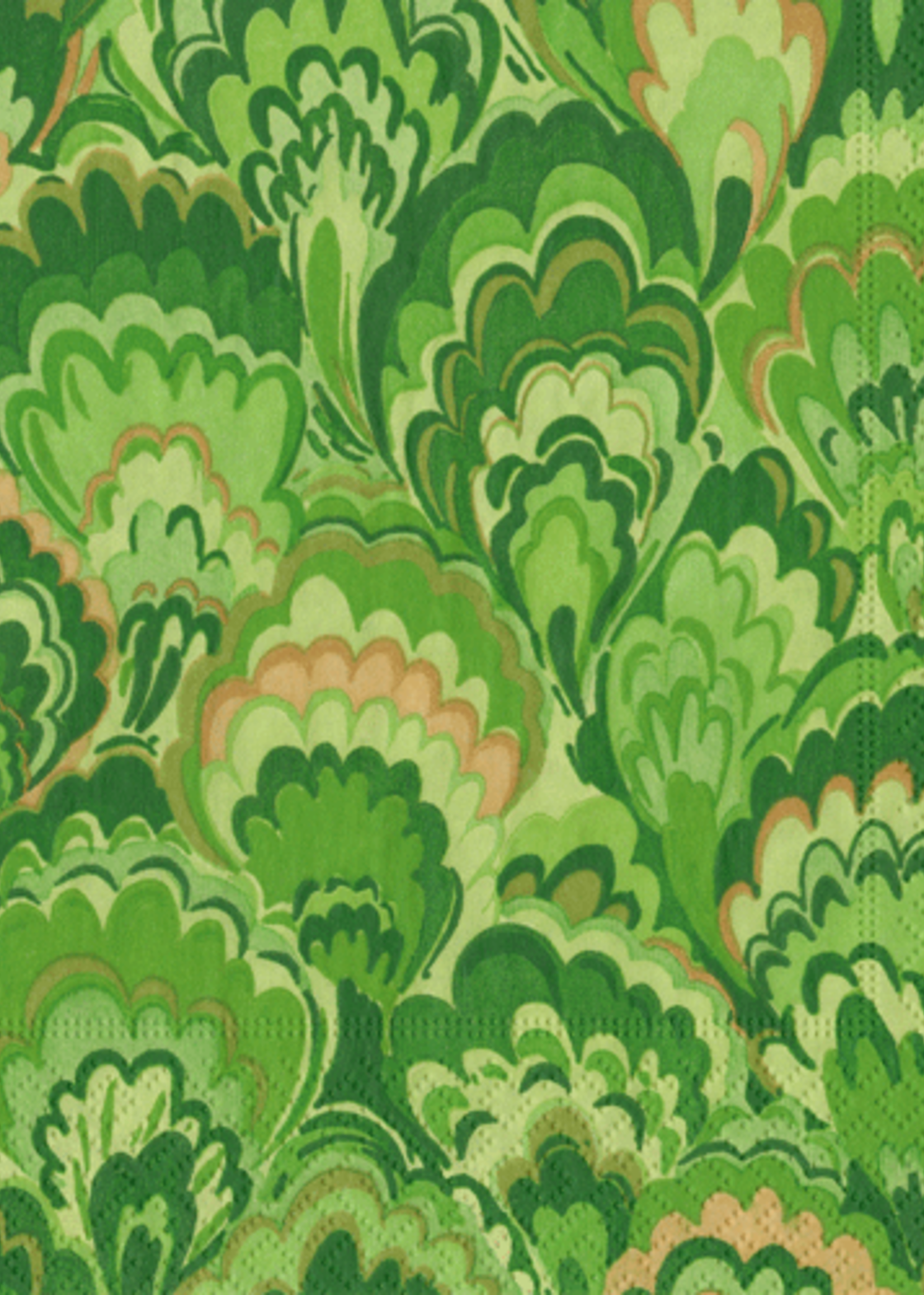 Caspari Cocktail Napkins : Marbled Ceramica Green