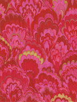 Caspari Cocktail Napkins : Marbled Ceramica Red/Fuchsia