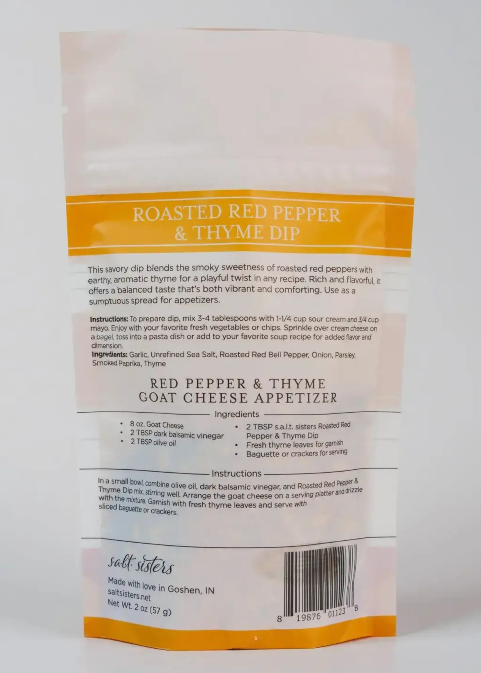 Salt Sisters Roasted Red Pepper & Thyme Bread Dip Seasoning Mix