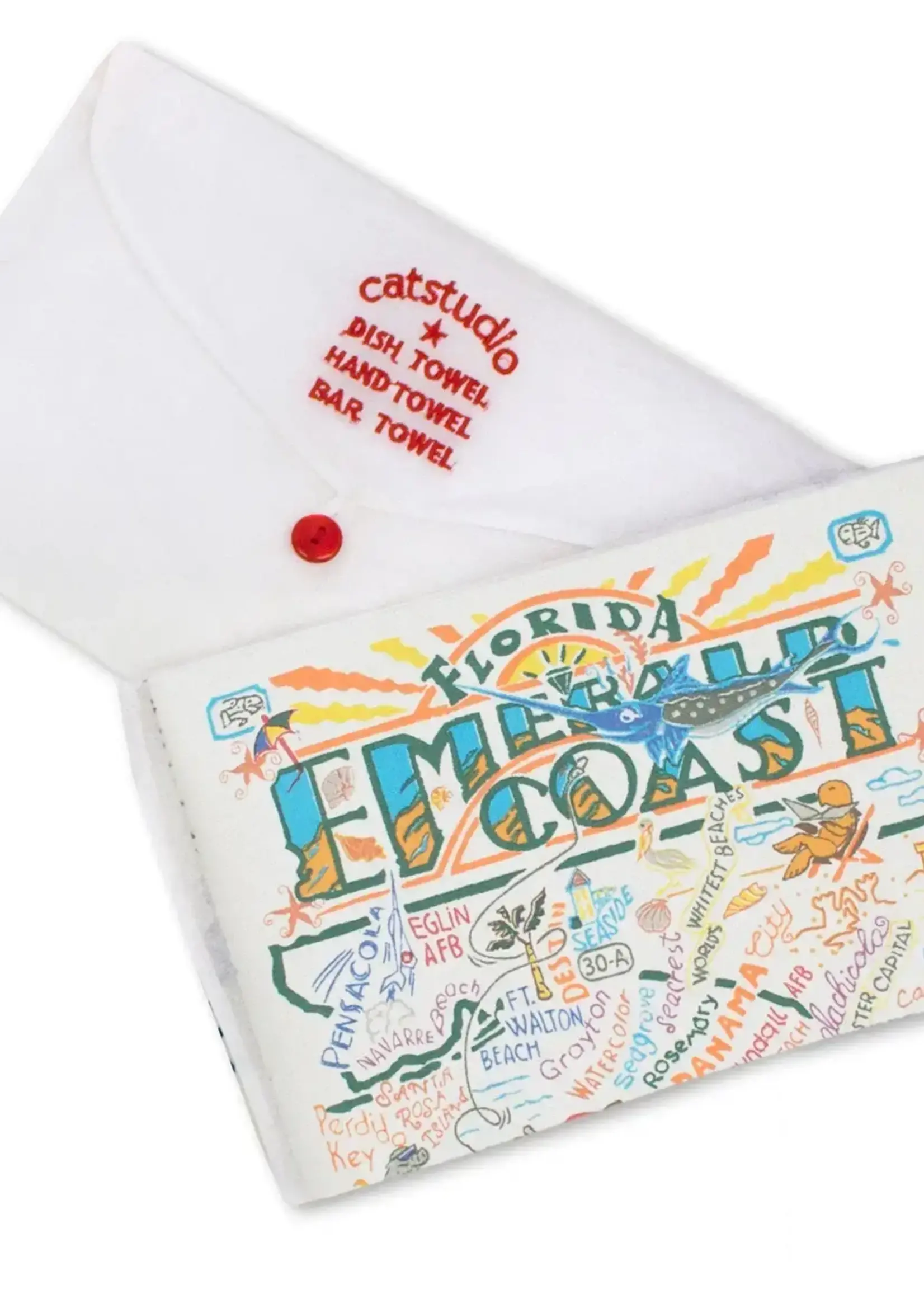 Cat Studio Emerald Coast Dish Towel