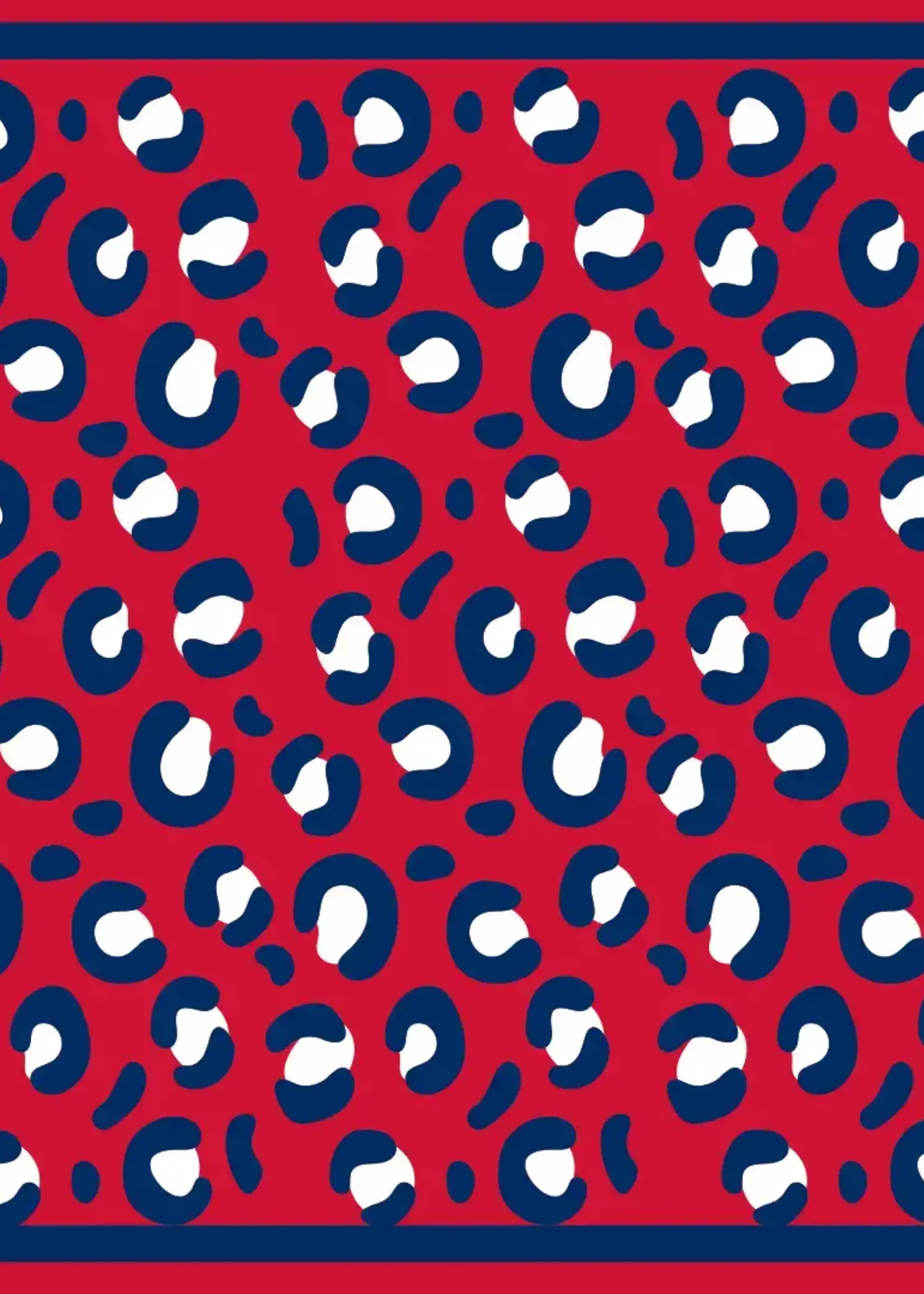 Alma-Mater Collection Bandana Gameday Scarf Red & Blue Print