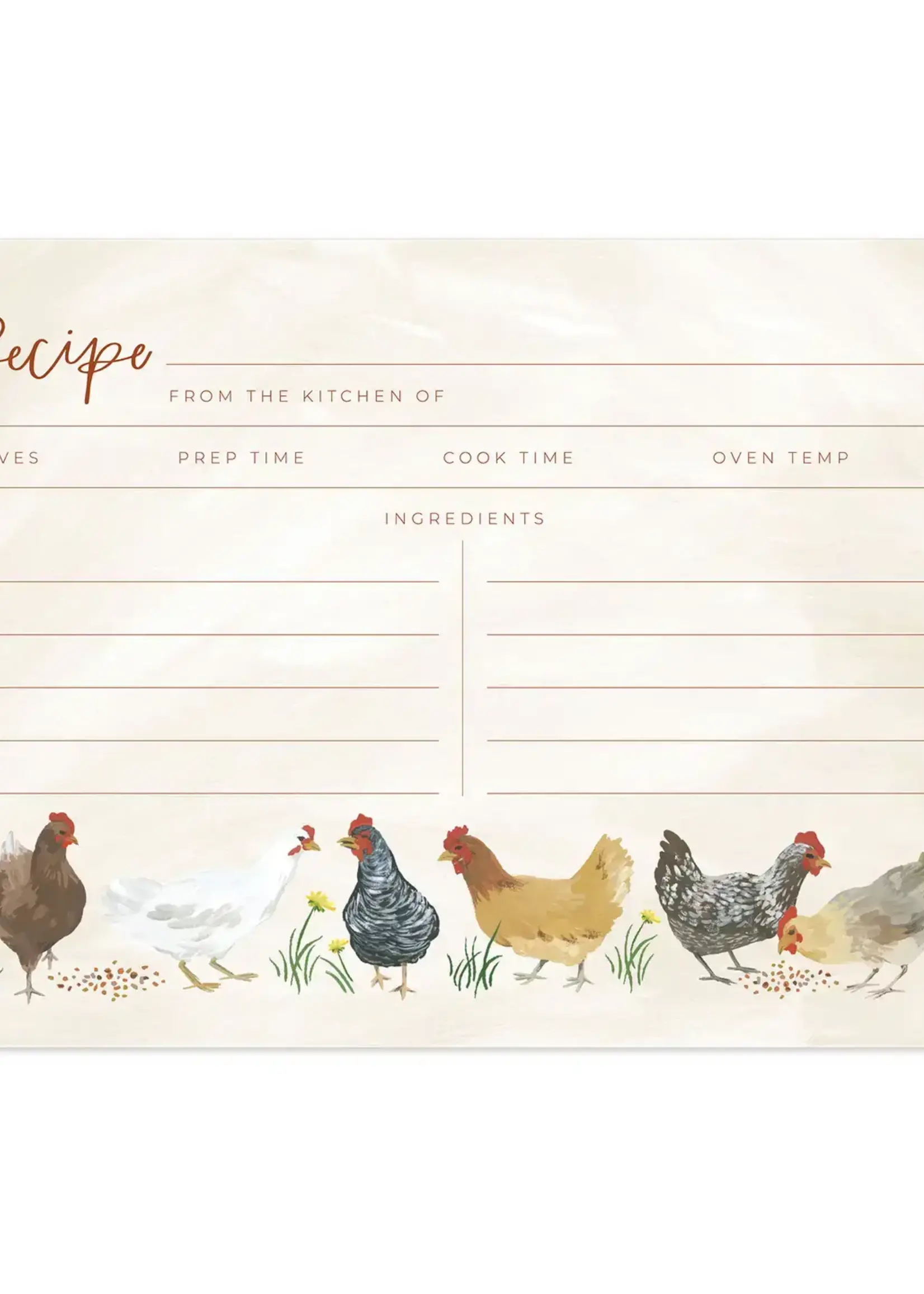 1Canoe2 Letterpress Chicken Meadow Recipe Cards