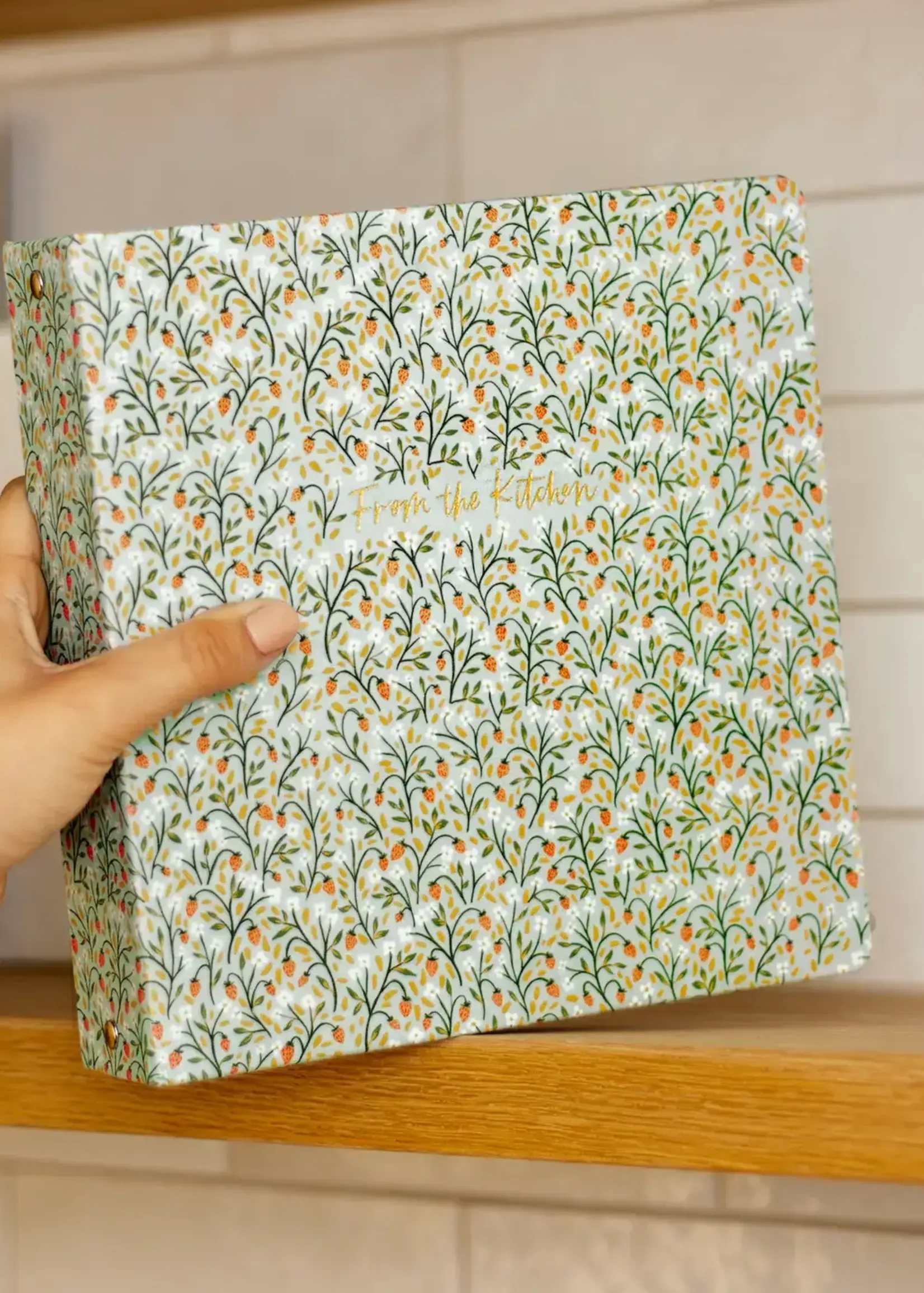 1Canoe2 Letterpress Strawberry Meadow Petite Recipe Binder