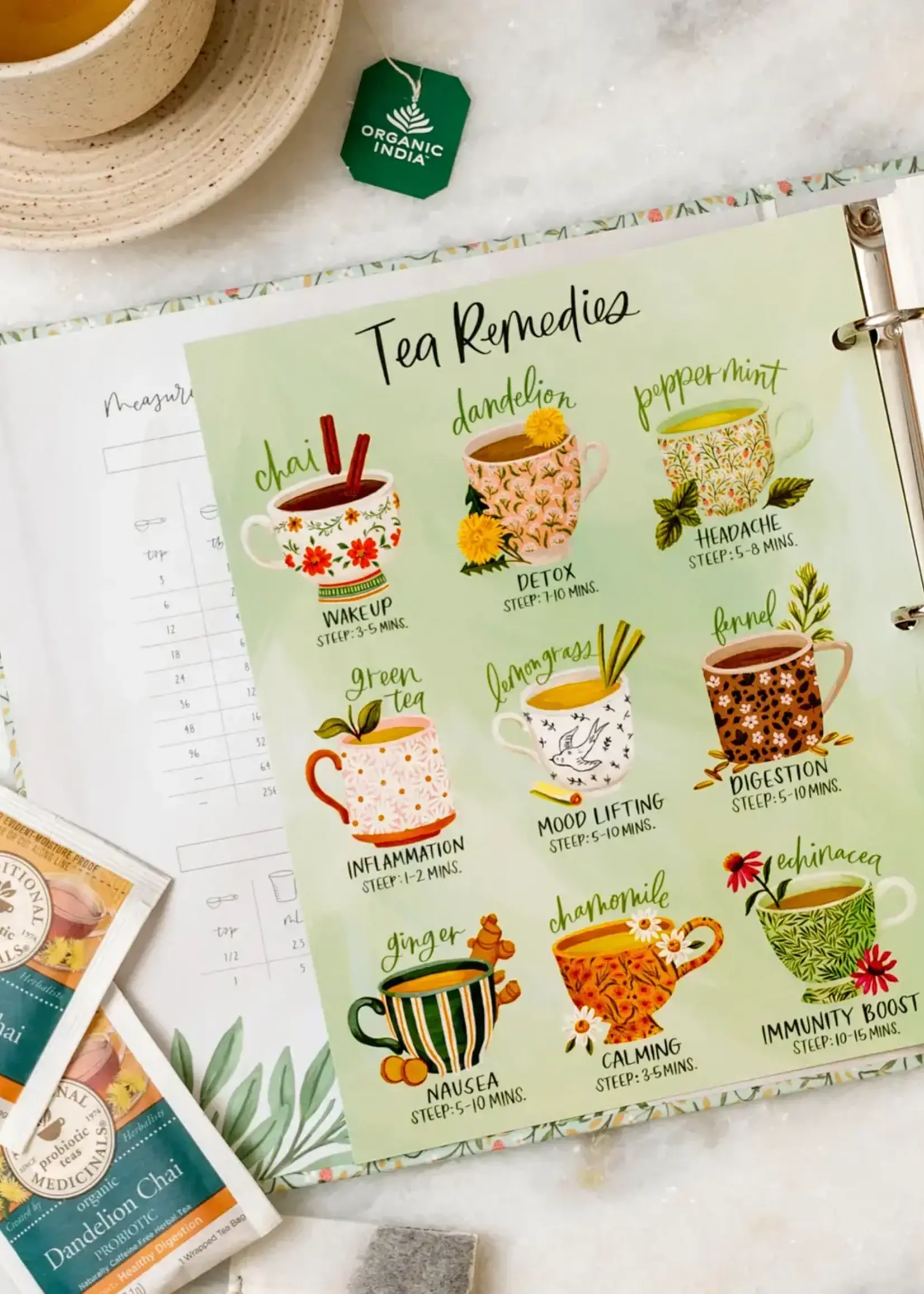 1Canoe2 Letterpress Strawberry Meadow Petite Recipe Binder