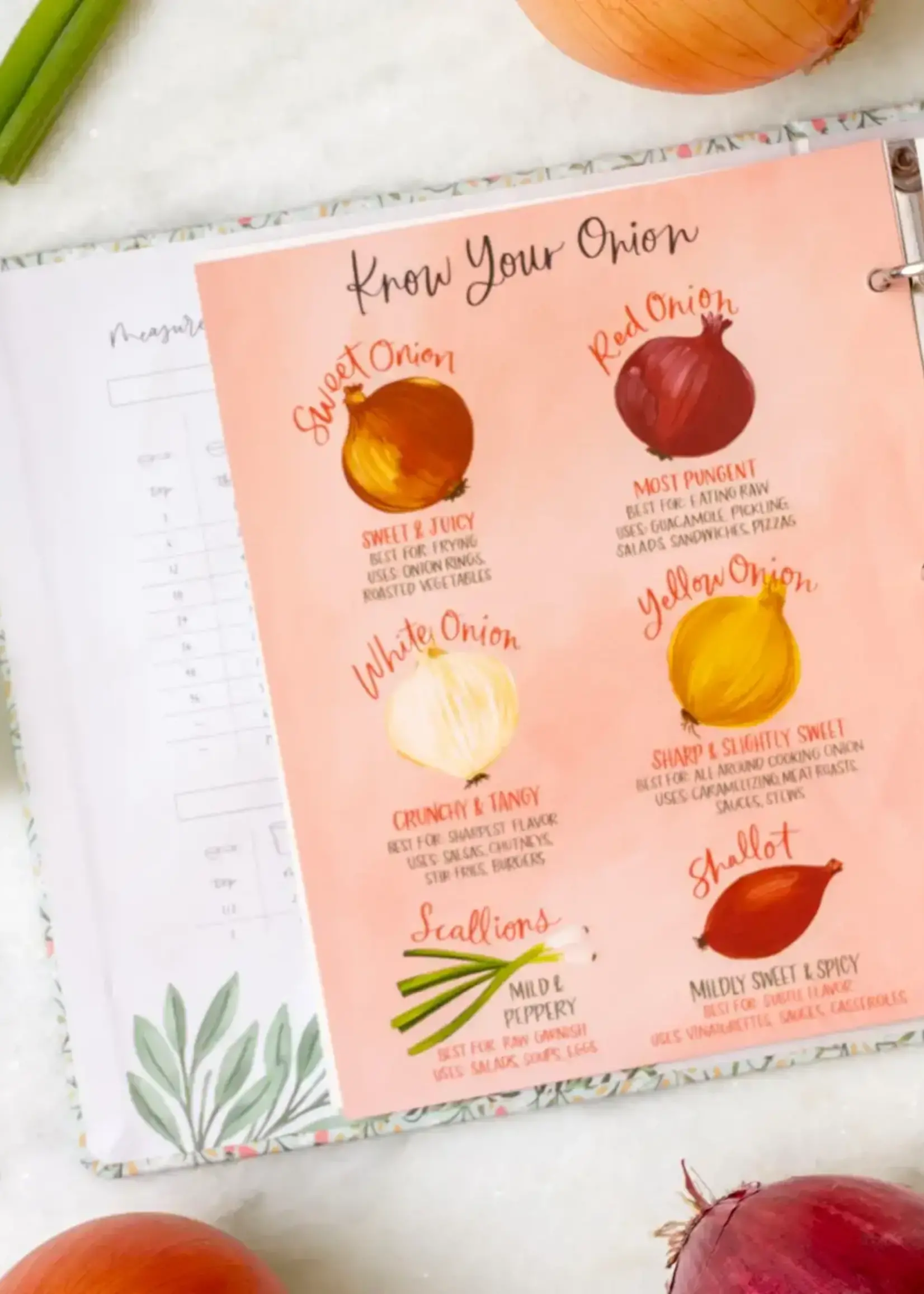 1Canoe2 Letterpress Strawberry Meadow Petite Recipe Binder