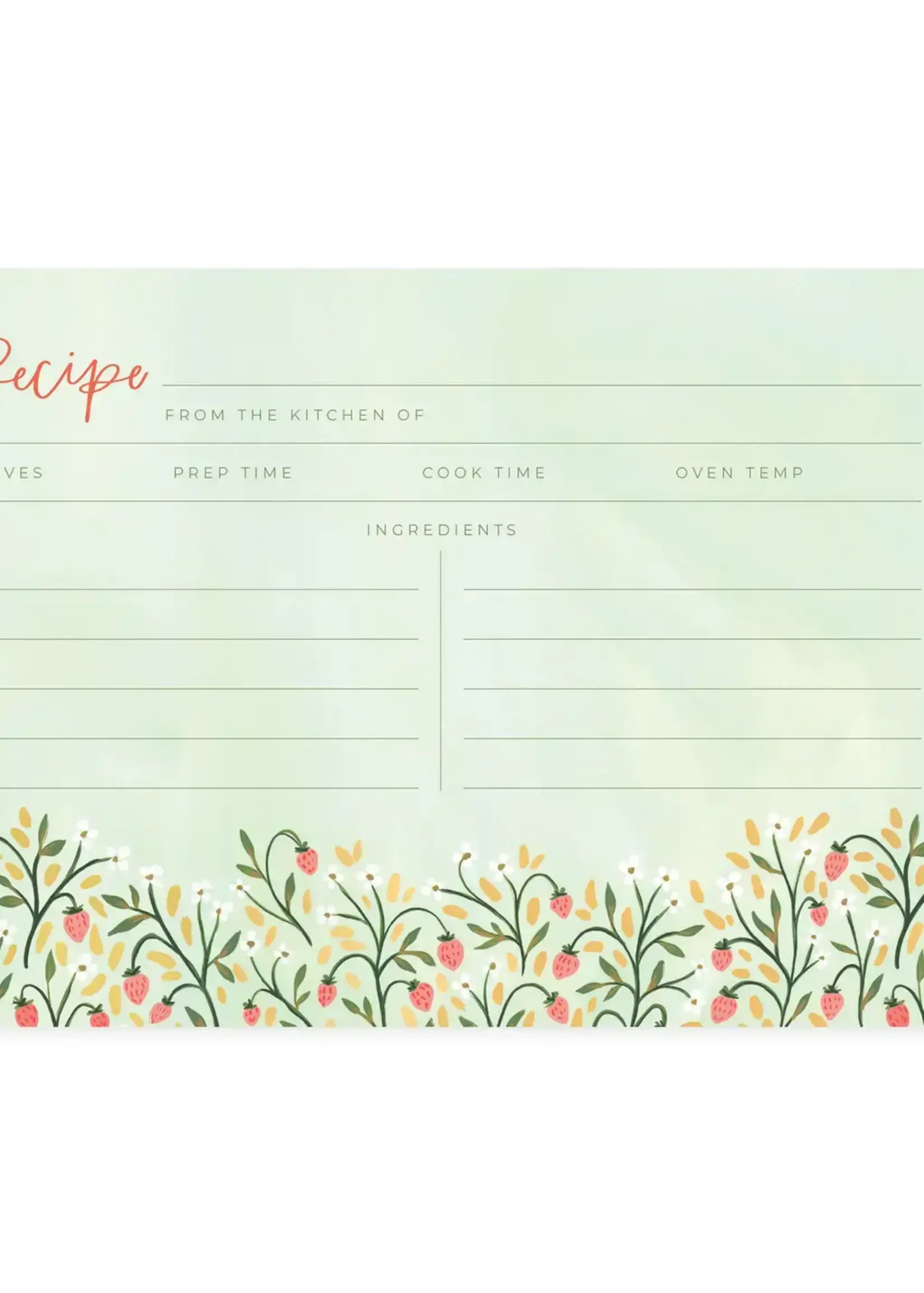 1Canoe2 Letterpress Strawberry Meadow Recipe Cards