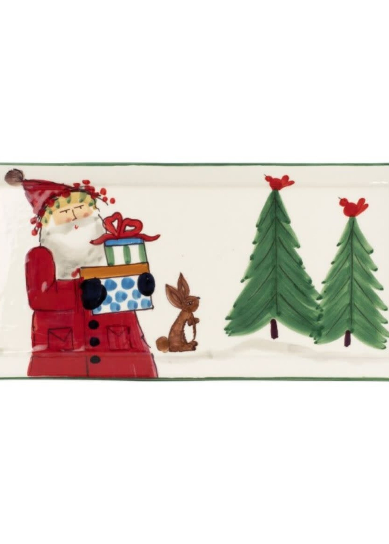 Vietri OSN Handled Rectangular Platter w/ Bunny