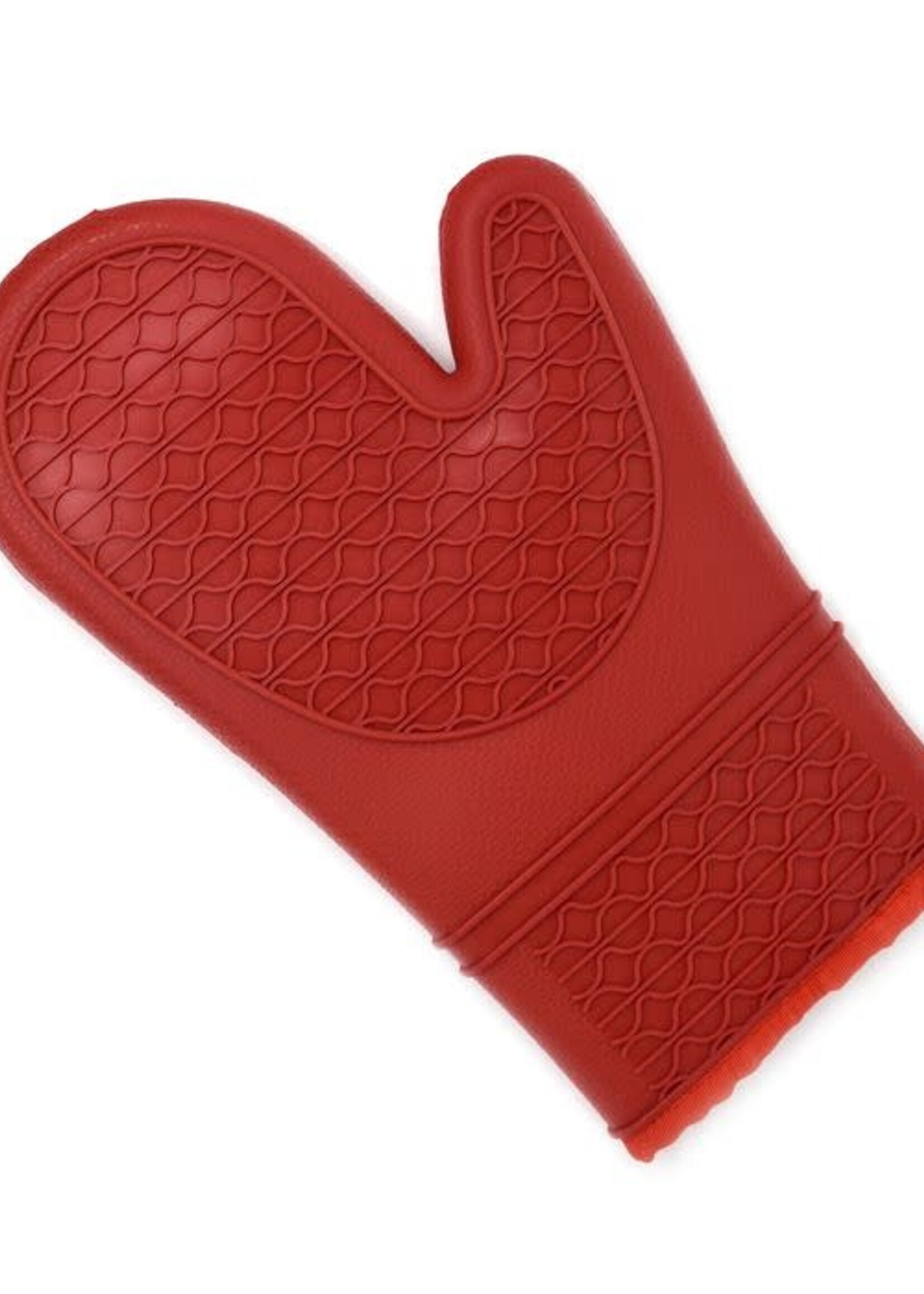Silicone/Fabric Glove Red Large