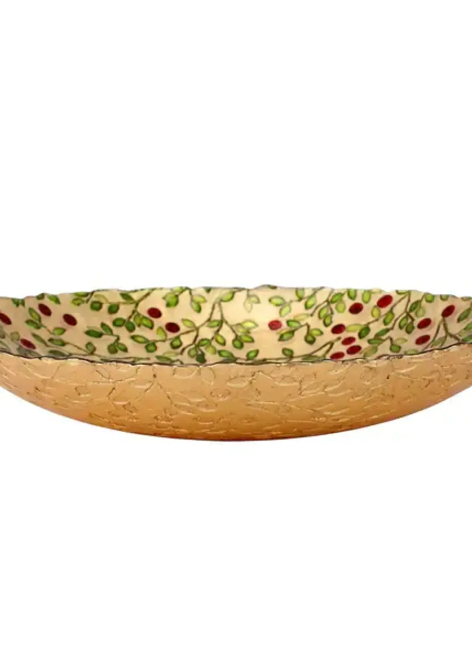 Vietri Cranberry Glass Centerpiece