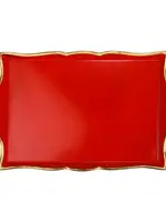 Vietri Florentine Red & Gold Handled Medium Rectangular Tray Retired w/ Sale Price