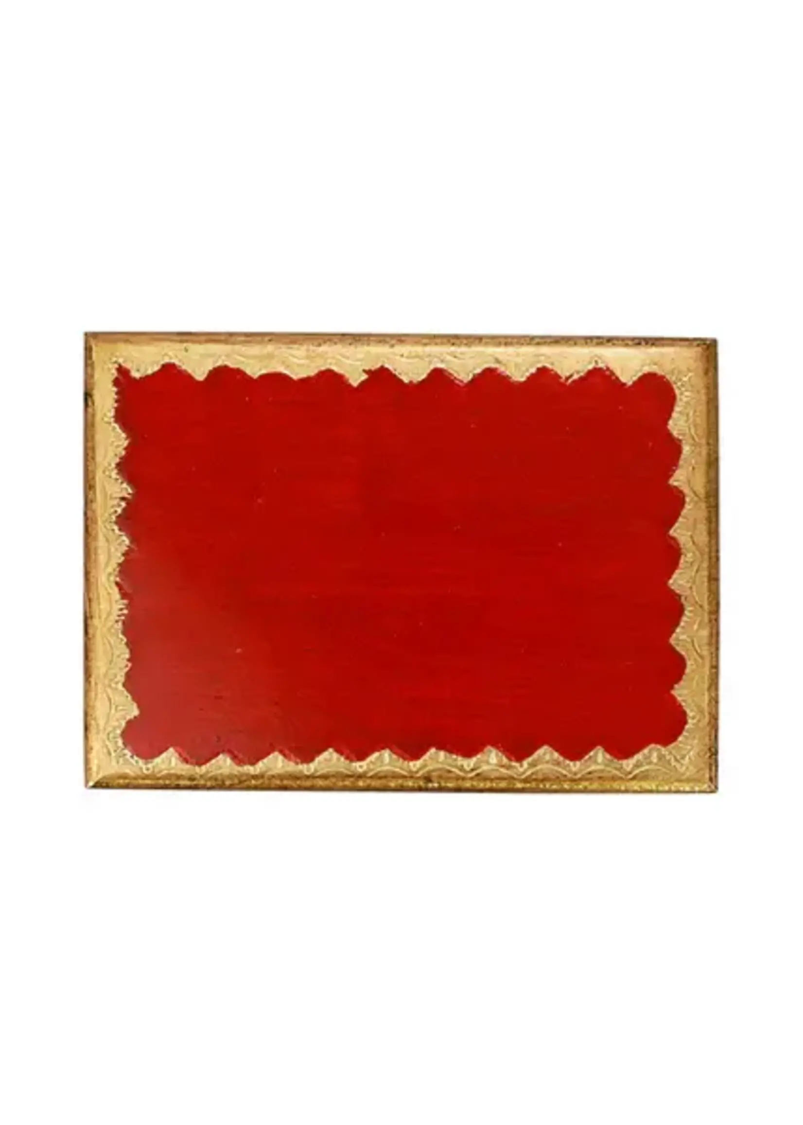 Vietri Florentine Wooden Red & Gold Box Retired w/ Sale Price