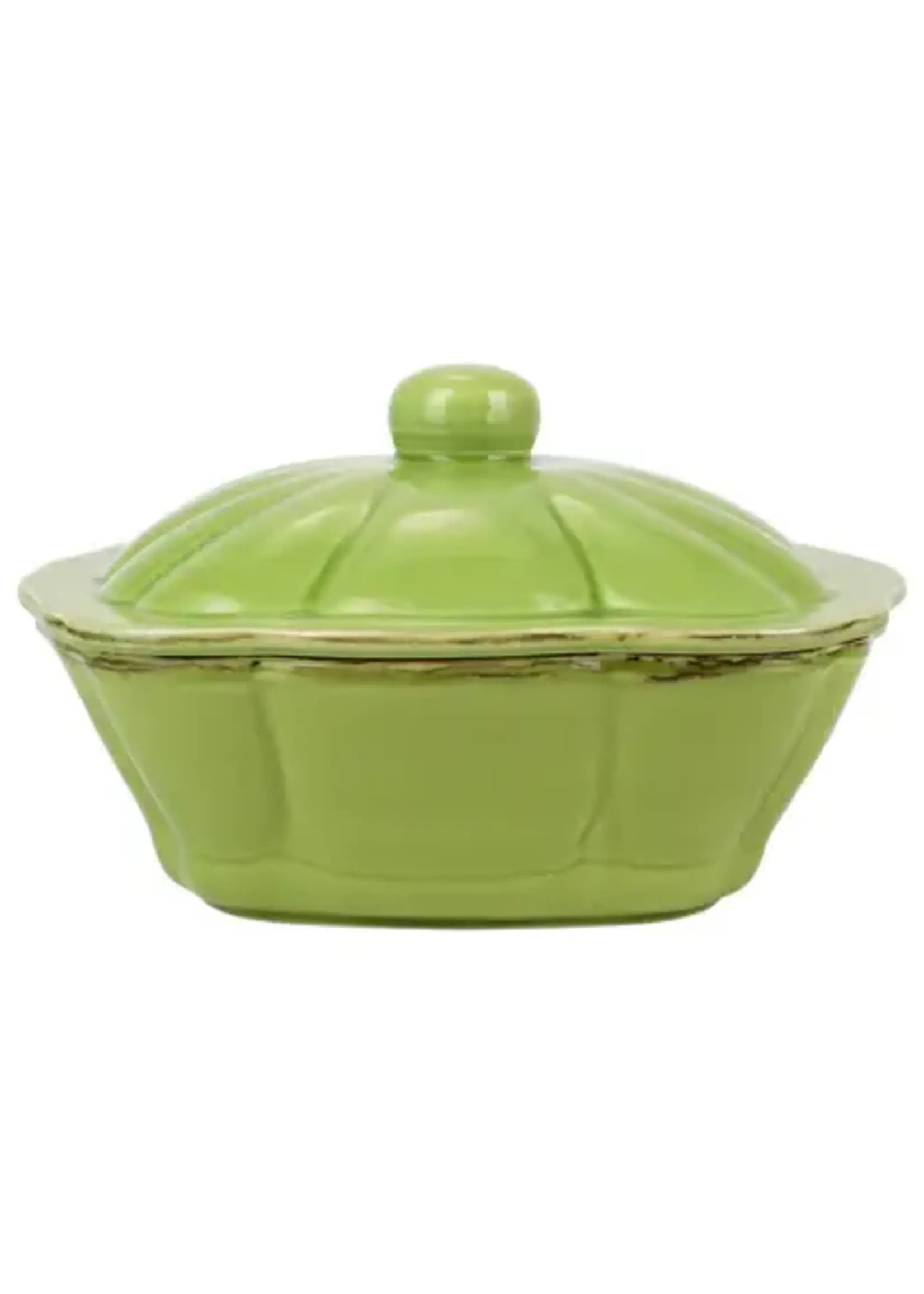 Vietri Italian Baker Green Sq Covered Casserole Dish Retired w/ Sale Price