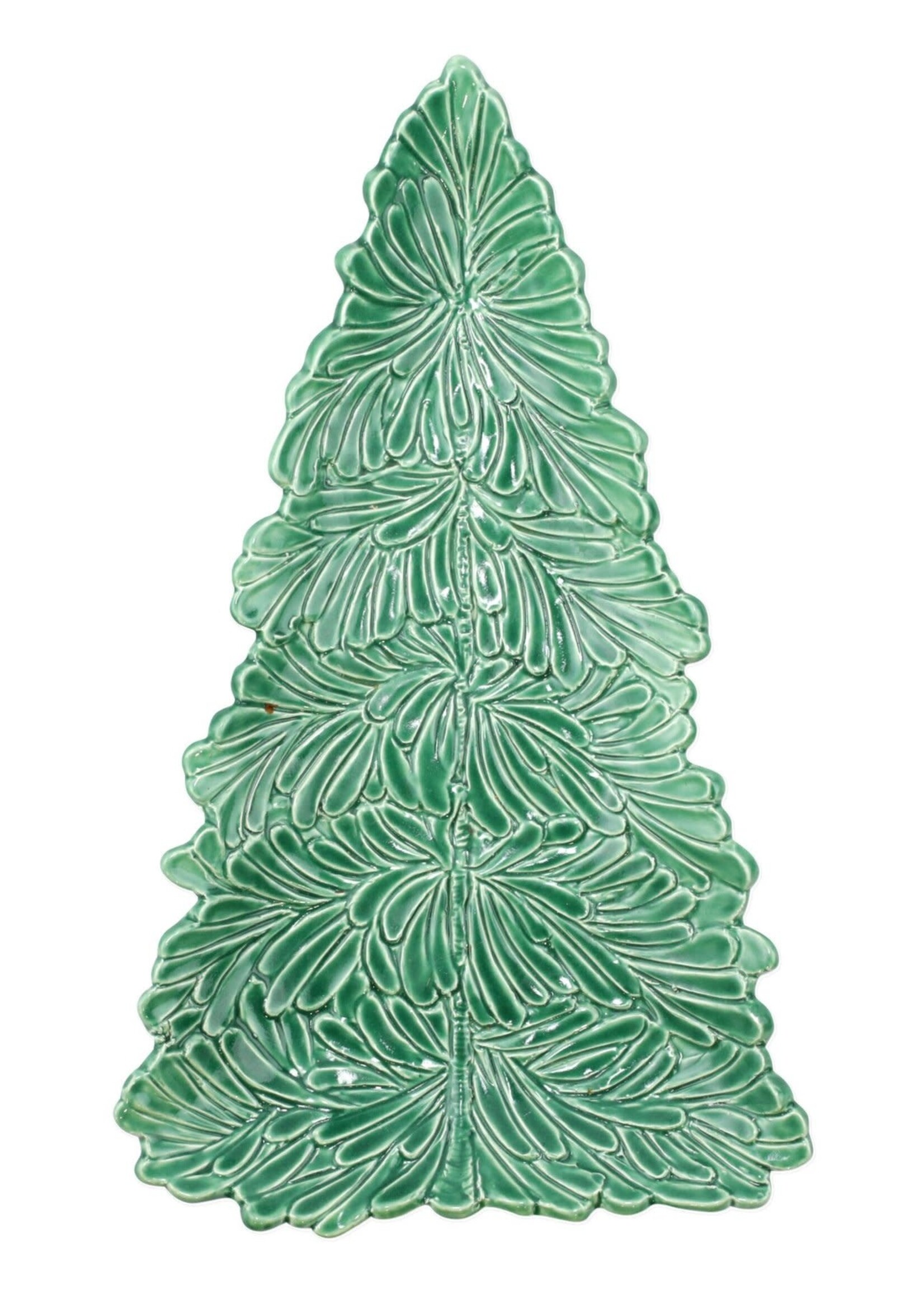 Vietri Lastra Holiday Figural Tree Small Platter Retired w/ Sale Price