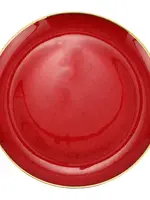 Vietri Metallic Glass Ruby Round Platter Retired w/ Sale Price