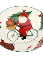 Vietri OSN LG Oval Platter w/ Bicycle Retired w/ Sale Price