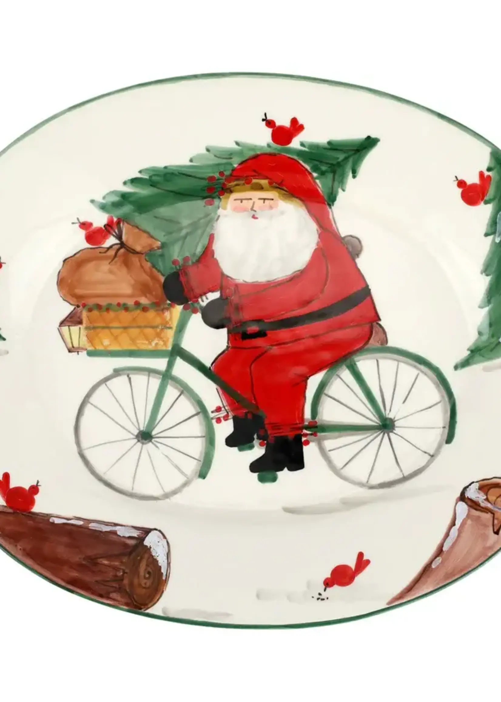 Vietri OSN LG Oval Platter w/ Bicycle Retired w/ Sale Price