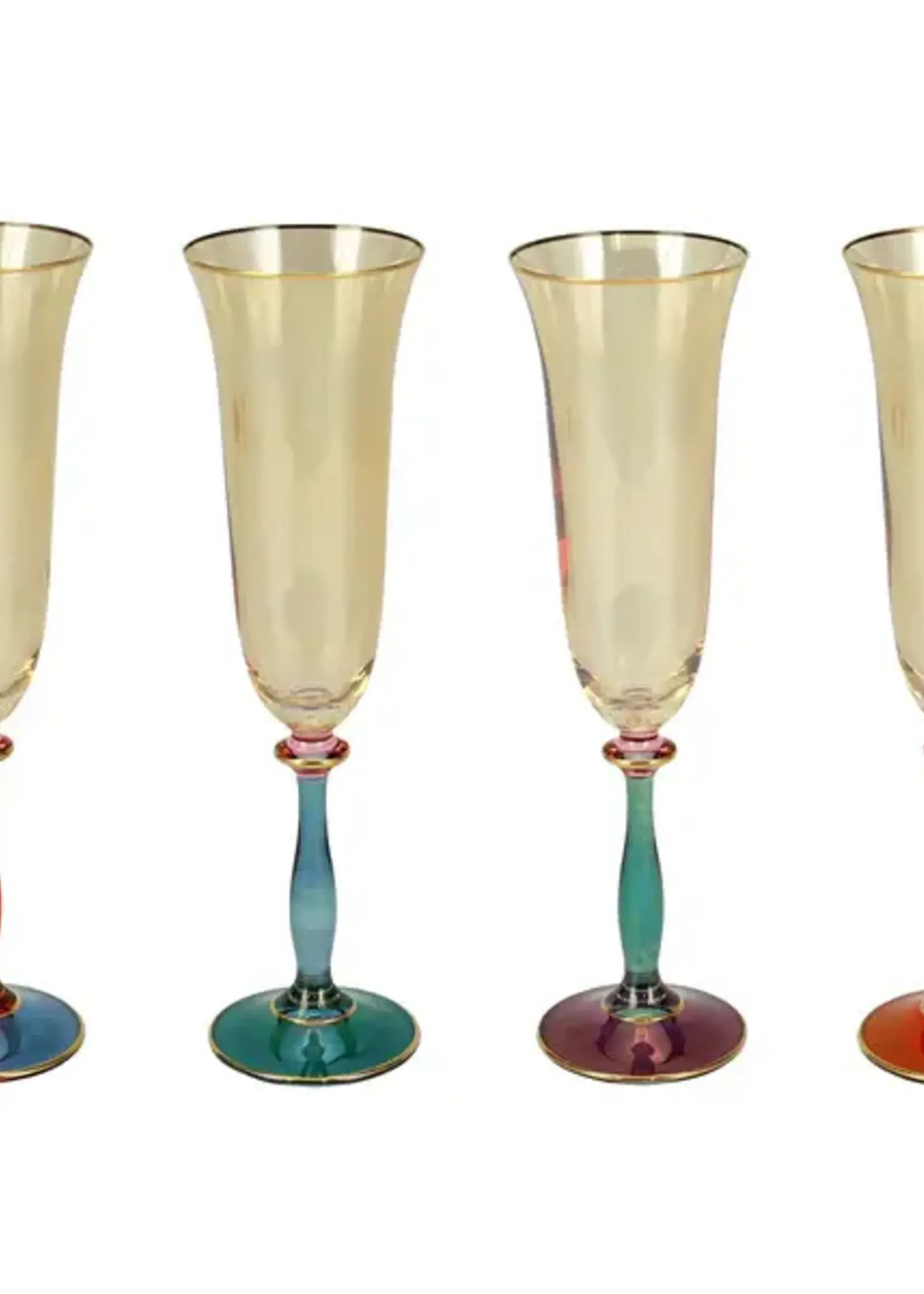 Vietri Regalia Deco Champagne Set/4 Retired w/ Sale Price