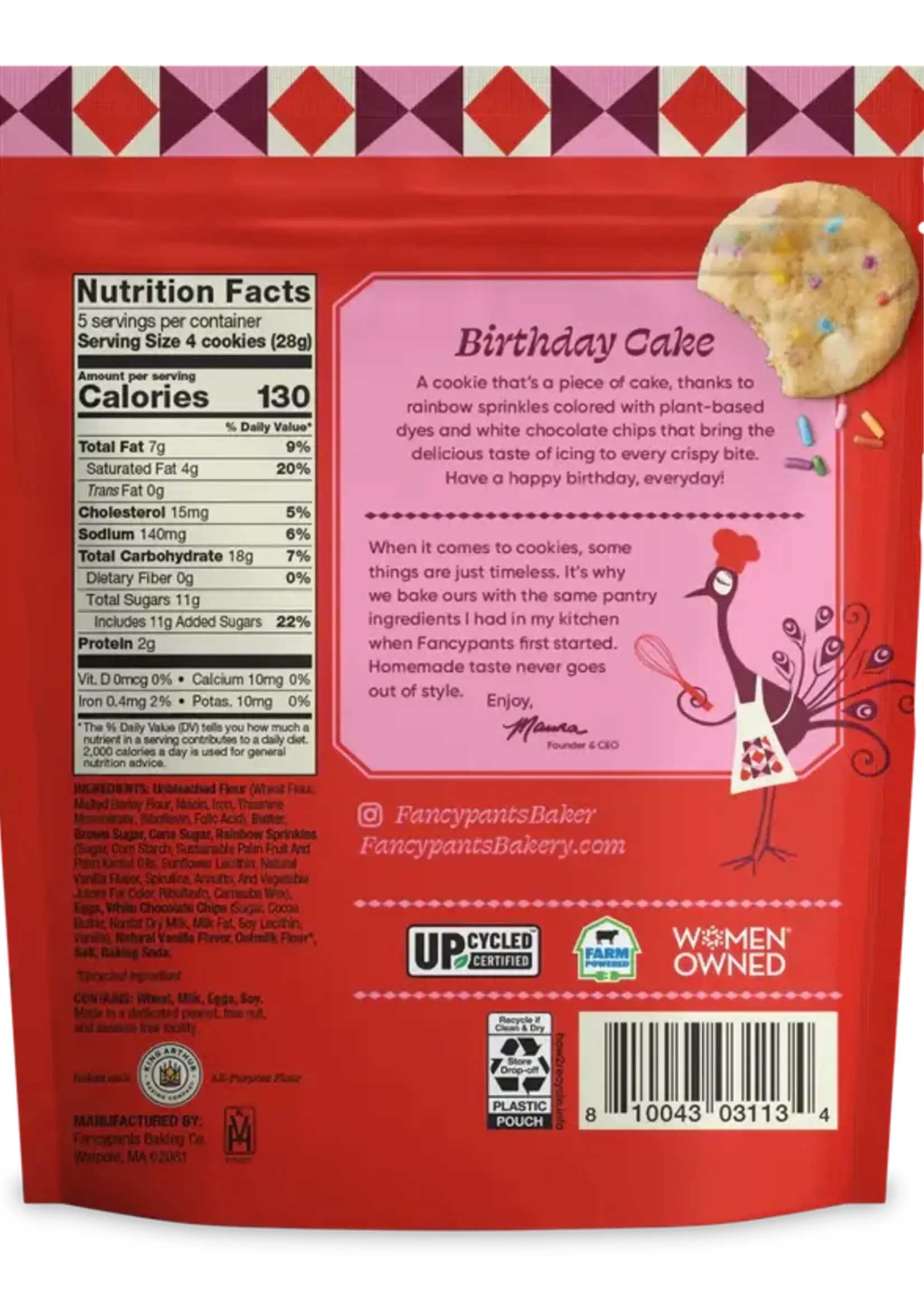 Fancypants Baking Co. Birthday Cake Cookies