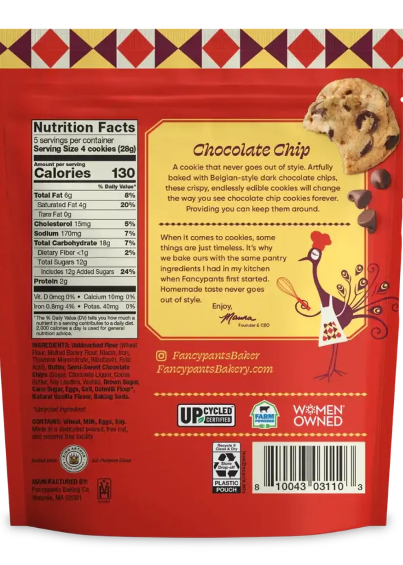 Fancypants Baking Co. Chocolate Chip Cookies